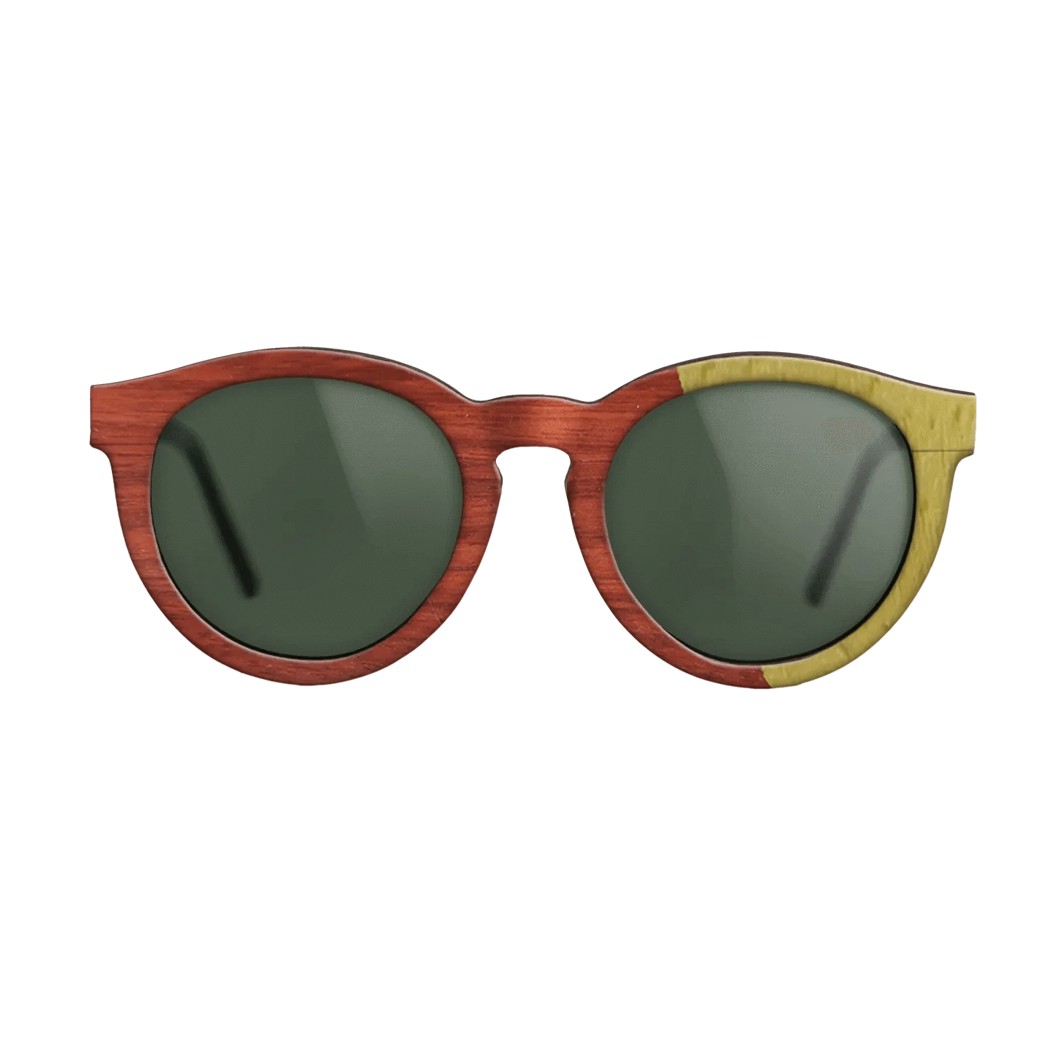 Poplar Dyed: Yellow,Poplar Dyed: Red: Angle Cut - The Rebel - Round - 1946 - SIRIS wood optic