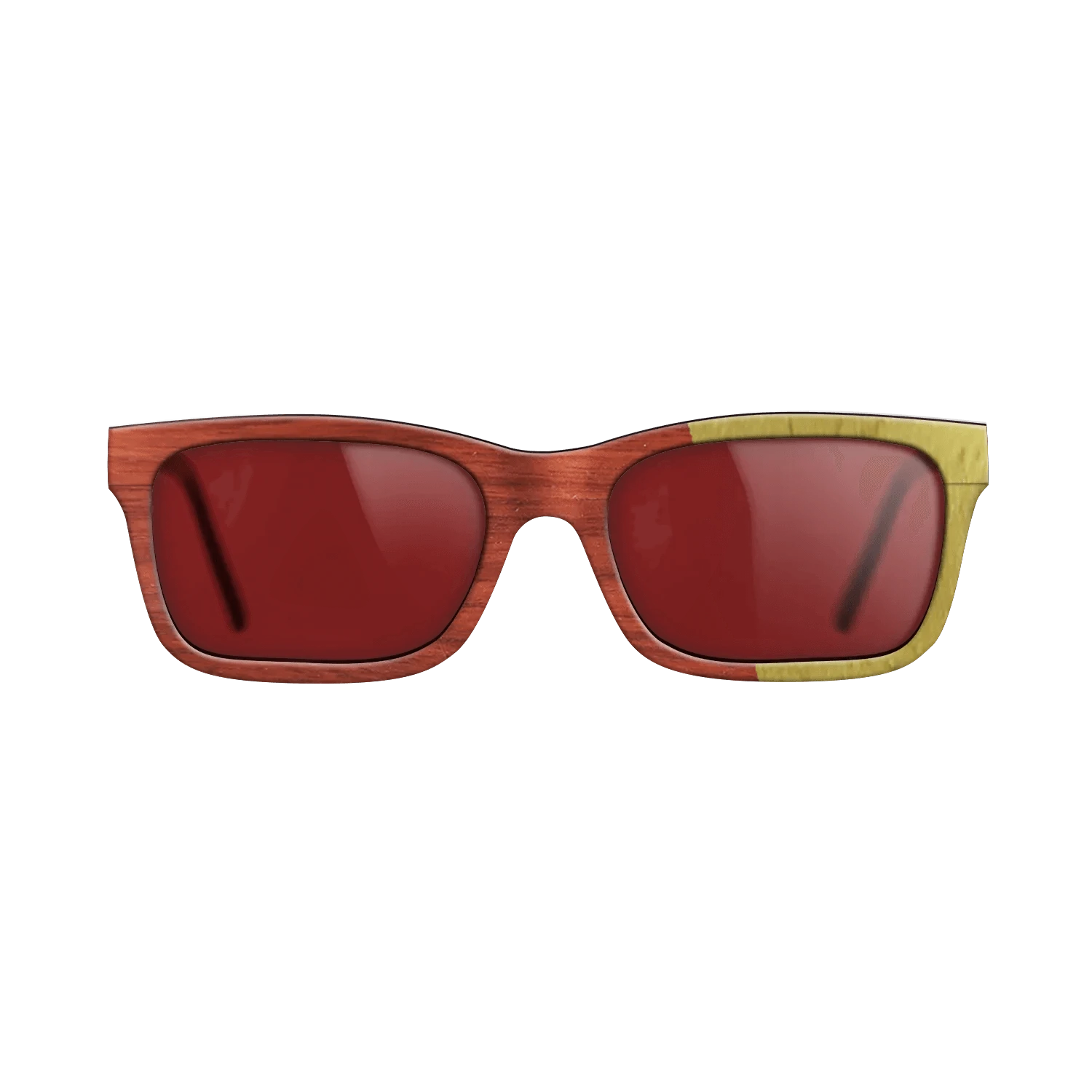 Poplar Dyed: Yellow,Poplar Dyed: Red: Angle Cut - The Sage - Rectangle - 1946 - SIRIS wood optic