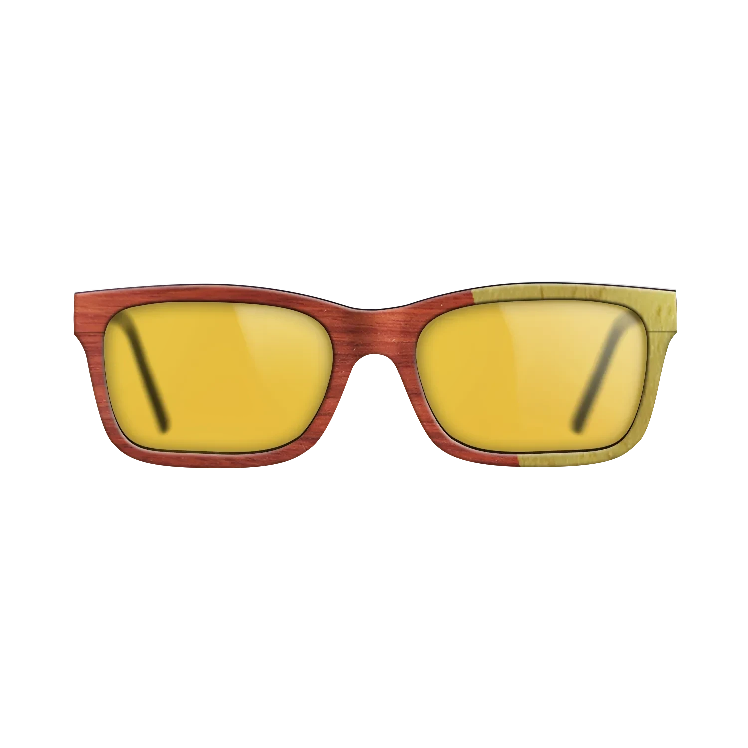 Poplar Dyed: Yellow,Poplar Dyed: Red: Angle Cut - The Sage - Rectangle - 1946 - SIRIS wood optic