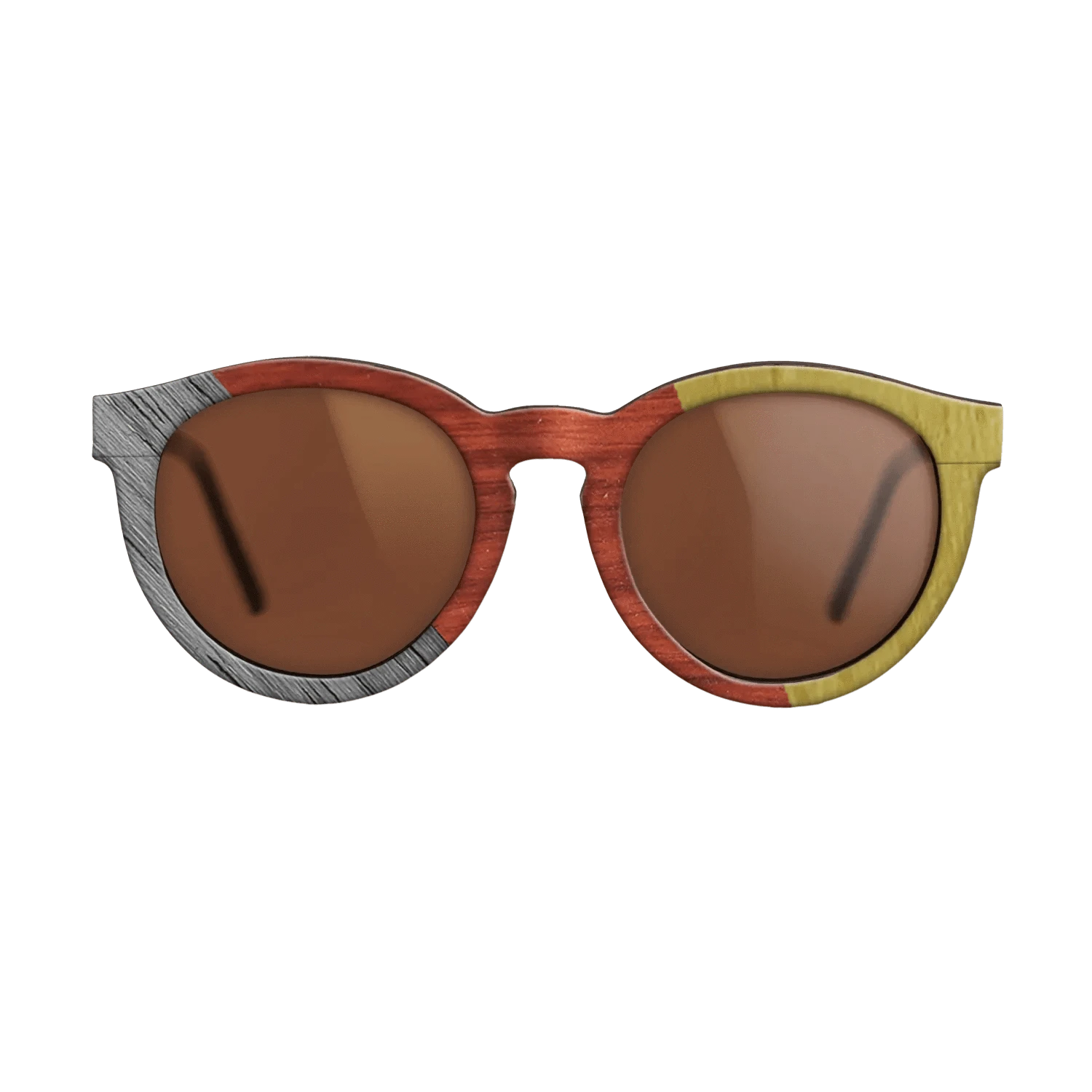 Poplar Dyed: Grey,Poplar Dyed: Red,Poplar Dyed: Yellow: Angle Cut - The Rebel - Round - 1597 - SIRIS wood optic