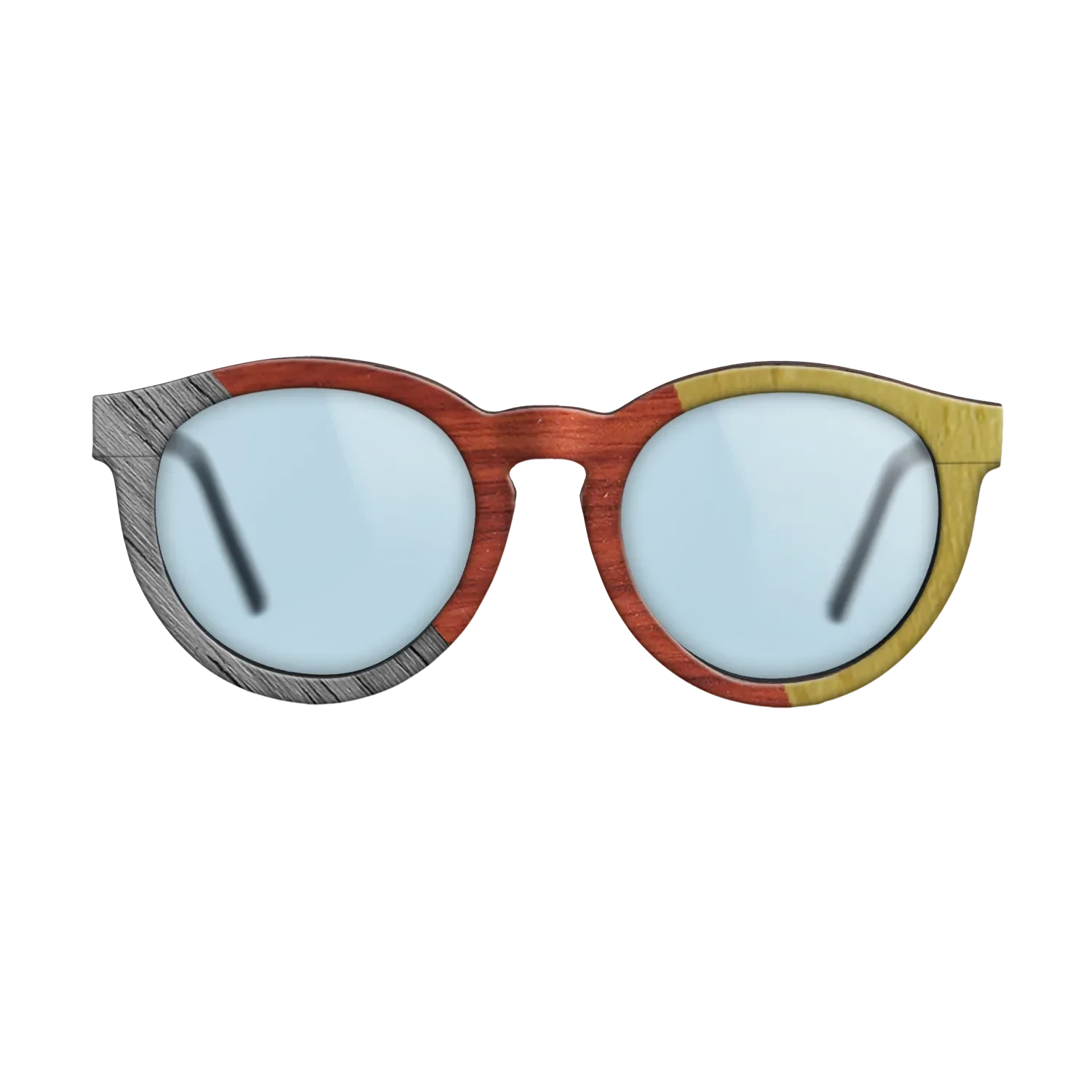 Poplar Dyed: Grey,Poplar Dyed: Red,Poplar Dyed: Yellow: Angle Cut - The Rebel - Round - 1597 - SIRIS wood optic