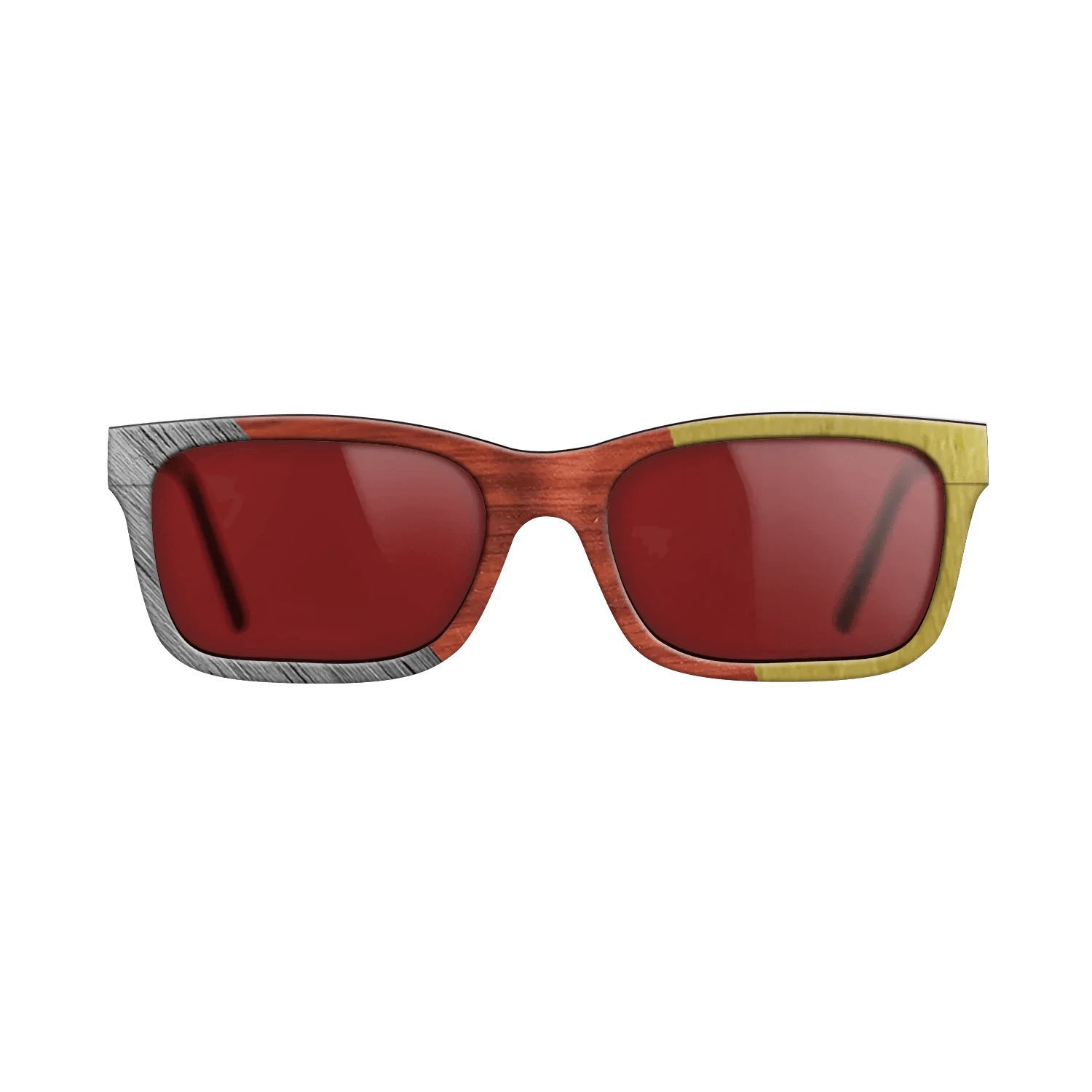 Poplar Dyed: Grey,Poplar Dyed: Red,Poplar Dyed: Yellow: Angle Cut - The Sage - Rectangle - 1597 - SIRIS wood optic