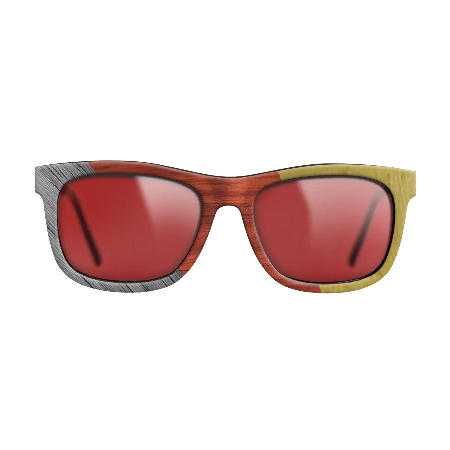 Poplar Dyed: Grey,Poplar Dyed: Red,Poplar Dyed: Yellow: Angle Cut - The Hero - Square - 1597 - SIRIS wood optic