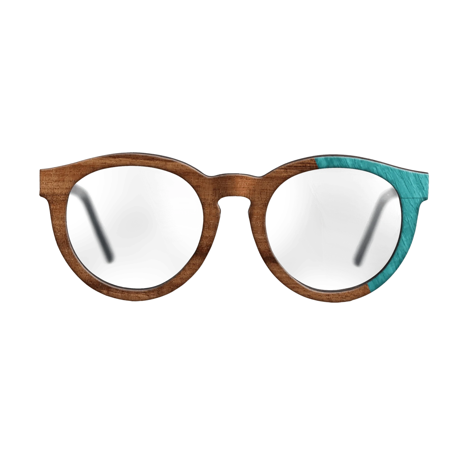 Koa,Poplar Dyed: Turquoise: Dicut - The Rebel - Round - 1755 - SIRIS wood optic
