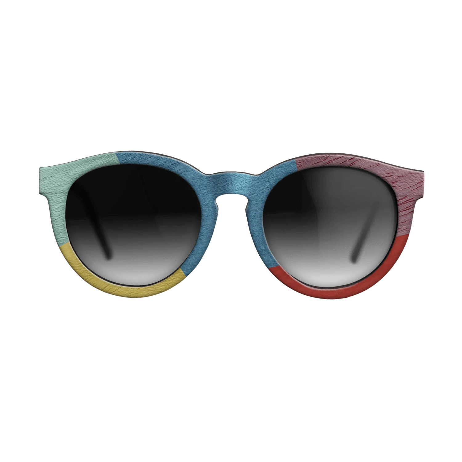 Poplar Dyed: Red,Poplar Dyed: Baby Blue,Poplar Dyed: Purple,Poplar Dyed: Yellow: Mosaic - The Rebel - Round - 864 - SIRIS wood optic