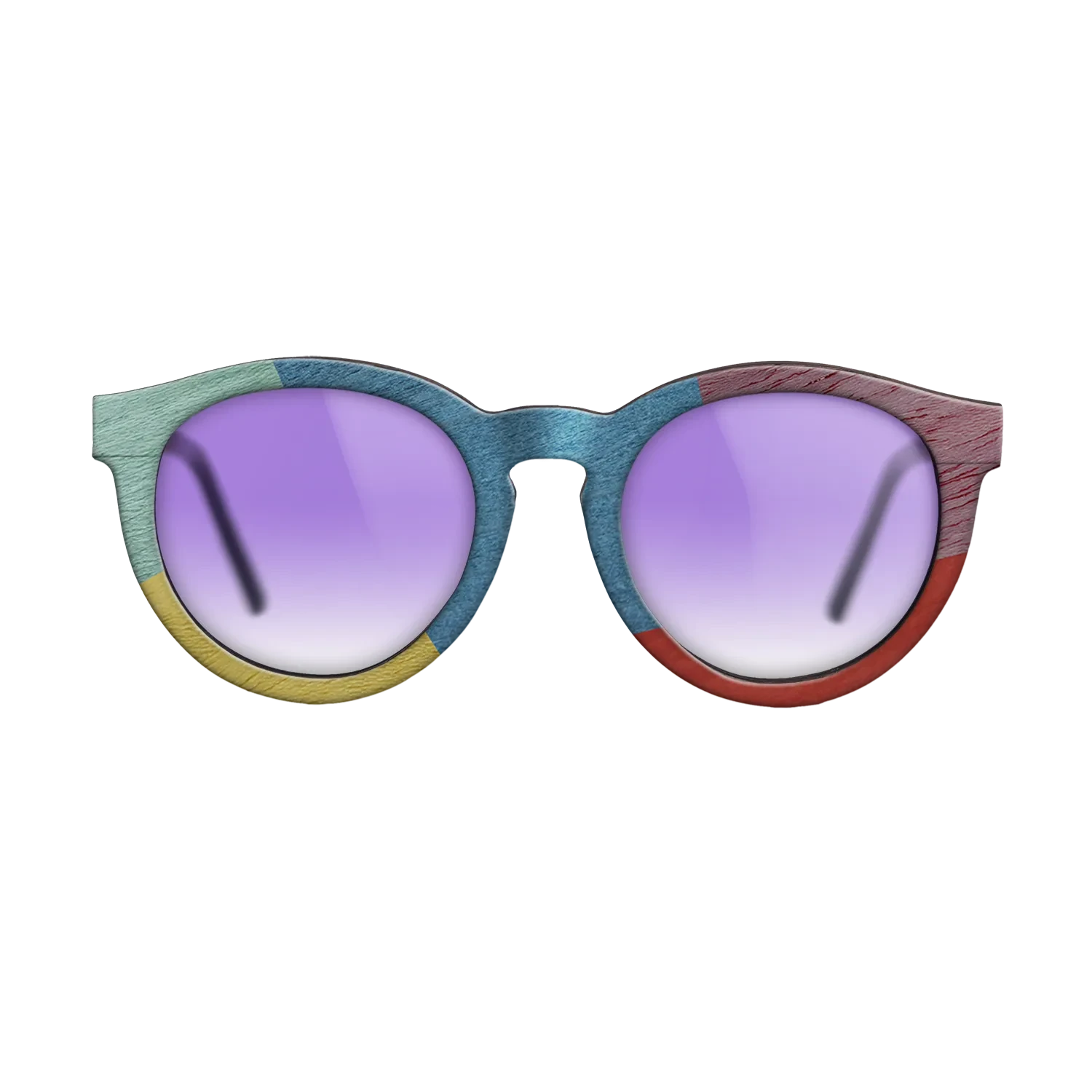 Poplar Dyed: Red,Poplar Dyed: Baby Blue,Poplar Dyed: Purple,Poplar Dyed: Yellow: Mosaic - The Rebel - Round - 864 - SIRIS wood optic