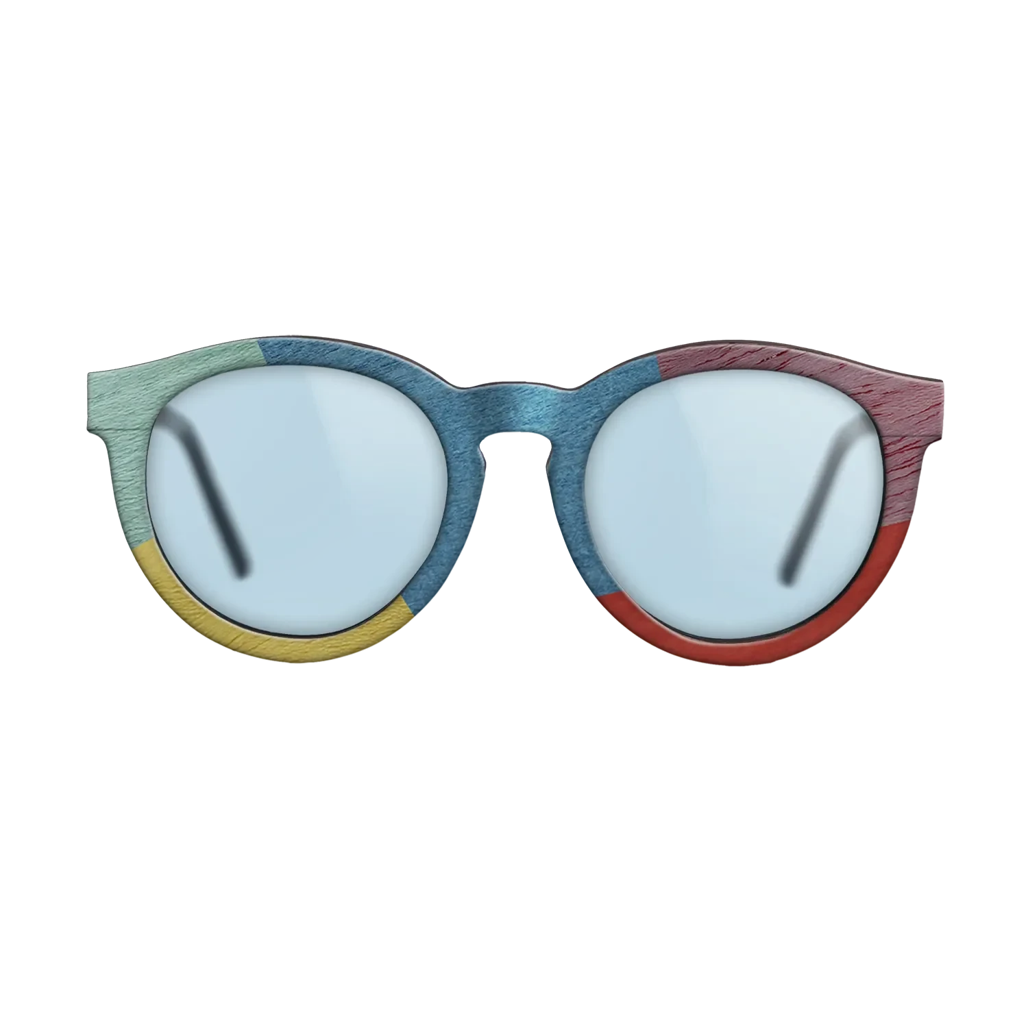 Poplar Dyed: Red,Poplar Dyed: Baby Blue,Poplar Dyed: Purple,Poplar Dyed: Yellow: Mosaic - The Rebel - Round - 864 - SIRIS wood optic
