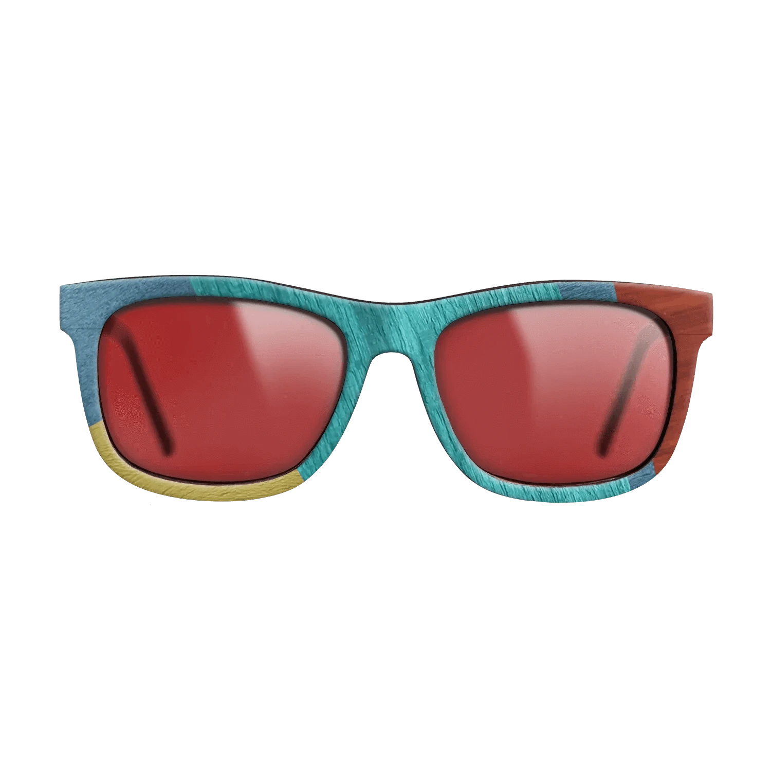 Poplar Dyed: Baby Blue,Poplar Dyed: Turquoise,Poplar Dyed: Blue Denim,Poplar Dyed: Yellow,Poplar Dyed: Red: Mosaic - The Hero - Square - 1584 - SIRIS wood optic