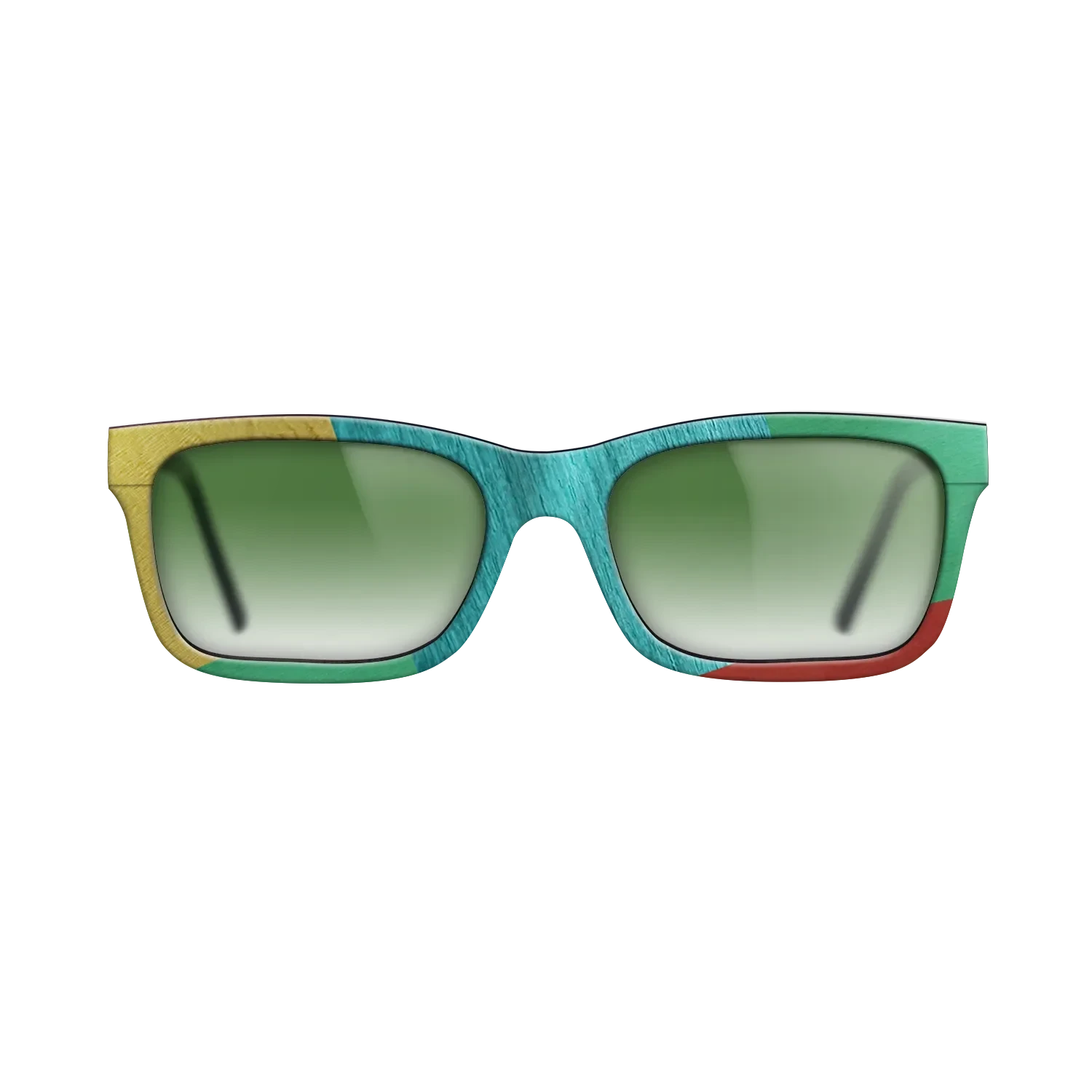 Poplar Dyed: Yellow,Poplar Dyed: Turquoise,Poplar Dyed: Blue Denim,Poplar Dyed: Green: Mosaic - The Sage - Rectangle - 1195 - SIRIS wood optic