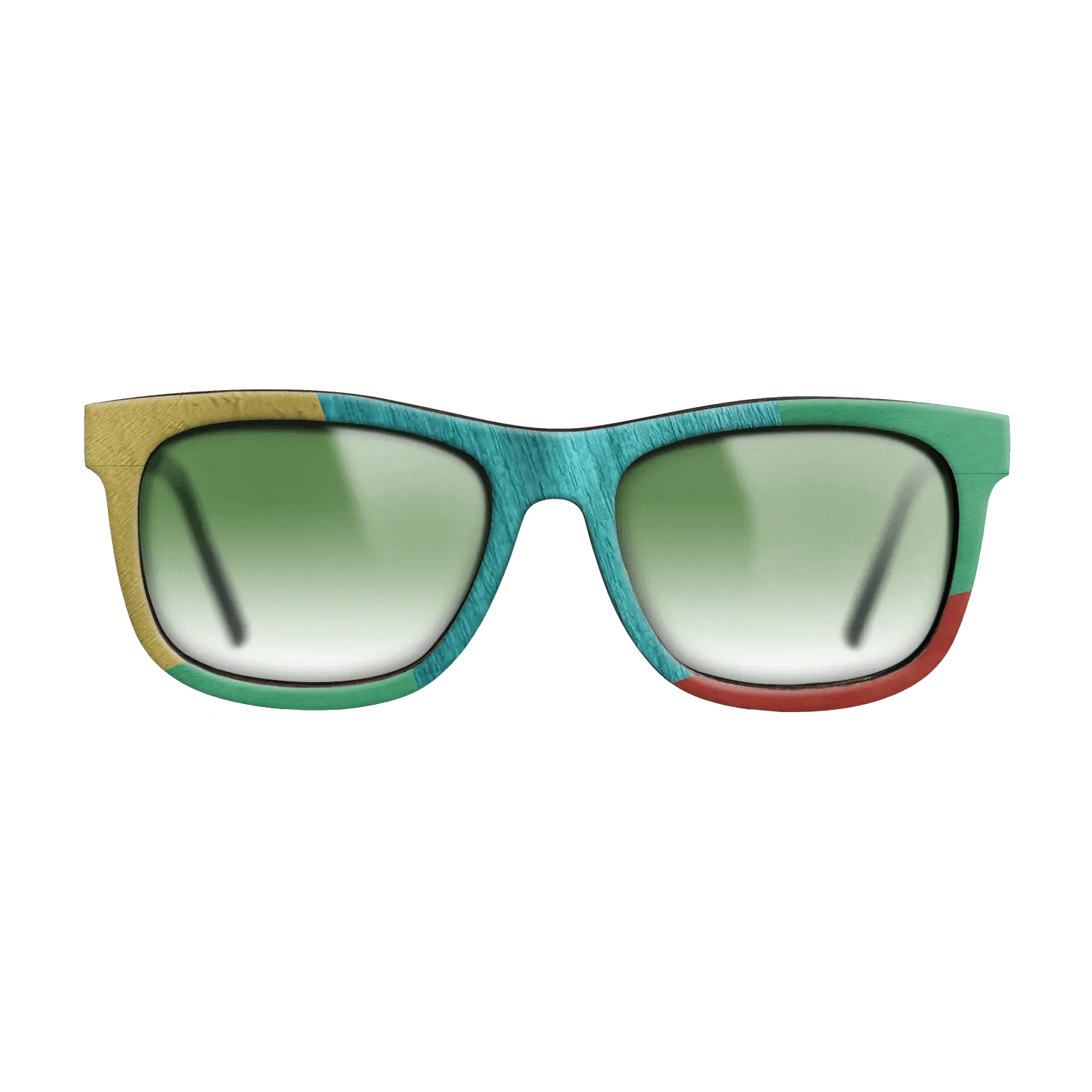 Poplar Dyed: Yellow,Poplar Dyed: Turquoise,Poplar Dyed: Blue Denim,Poplar Dyed: Green: Mosaic - The Hero - Square - 1195 - SIRIS wood optic