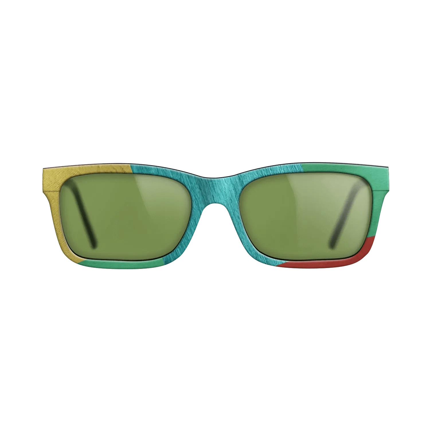 Poplar Dyed: Yellow,Poplar Dyed: Turquoise,Poplar Dyed: Blue Denim,Poplar Dyed: Green: Mosaic - The Sage - Rectangle - 1195 - SIRIS wood optic