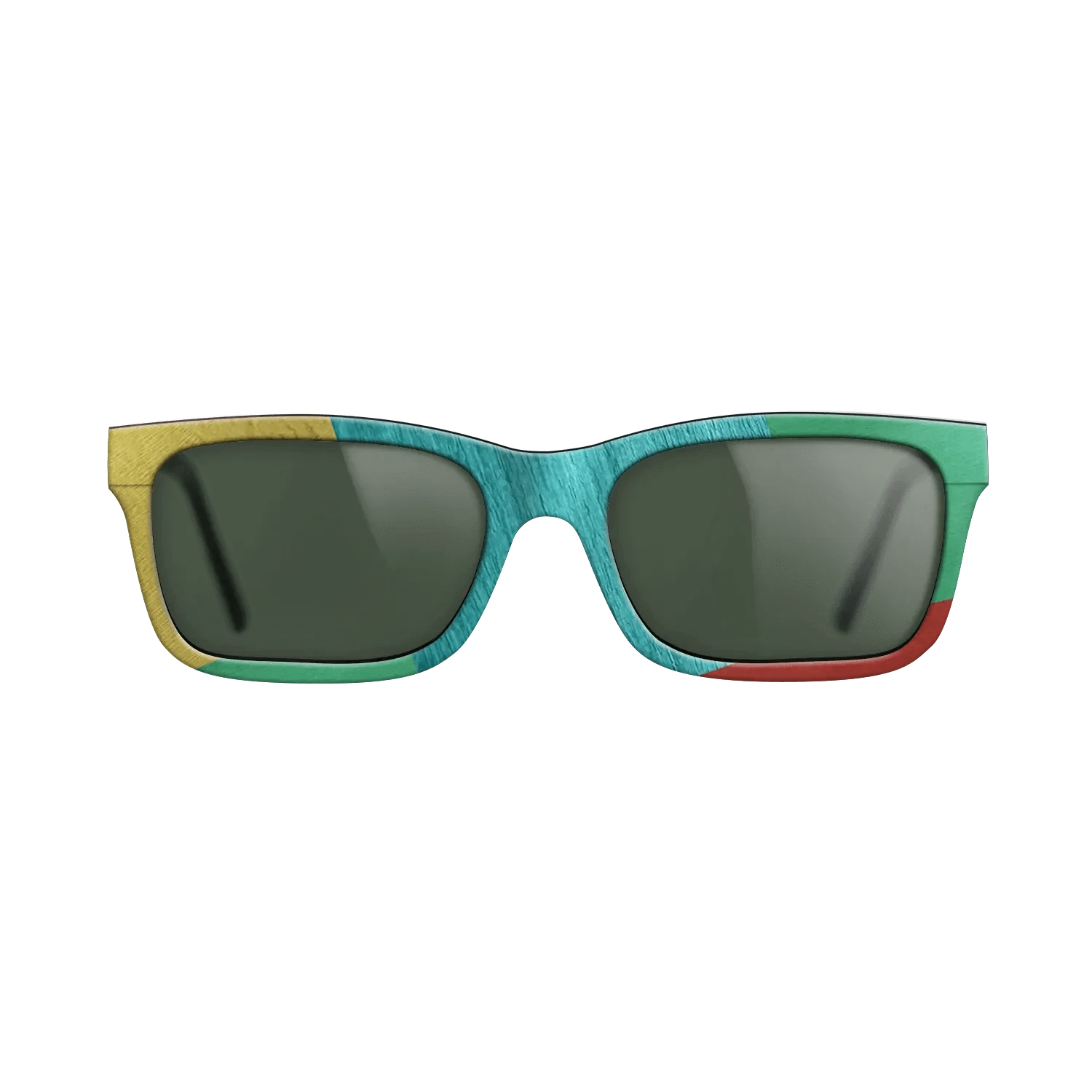 Poplar Dyed: Yellow,Poplar Dyed: Turquoise,Poplar Dyed: Blue Denim,Poplar Dyed: Green: Mosaic - The Sage - Rectangle - 1195 - SIRIS wood optic