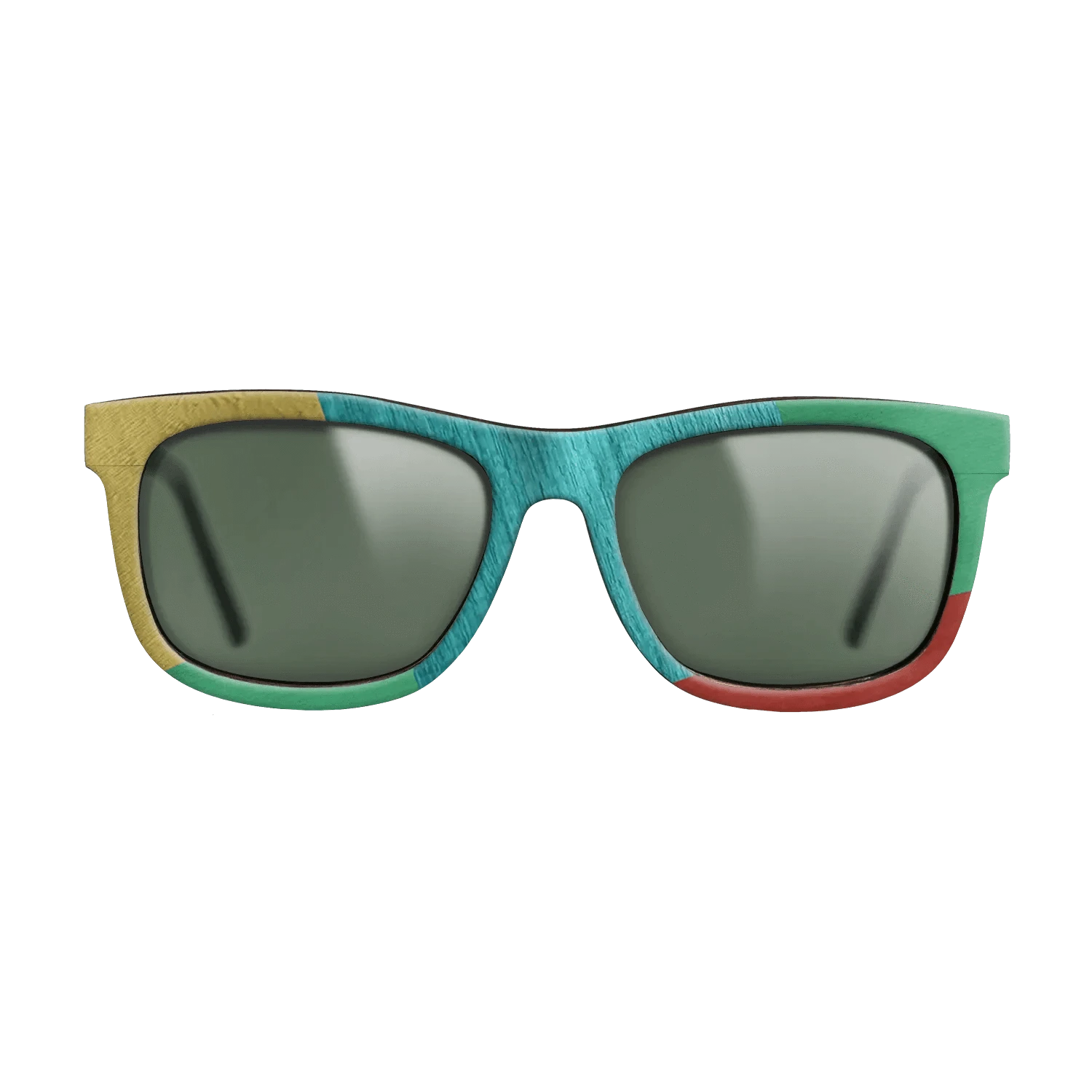 Poplar Dyed: Yellow,Poplar Dyed: Turquoise,Poplar Dyed: Blue Denim,Poplar Dyed: Green: Mosaic - The Hero - Square - 1195 - SIRIS wood optic