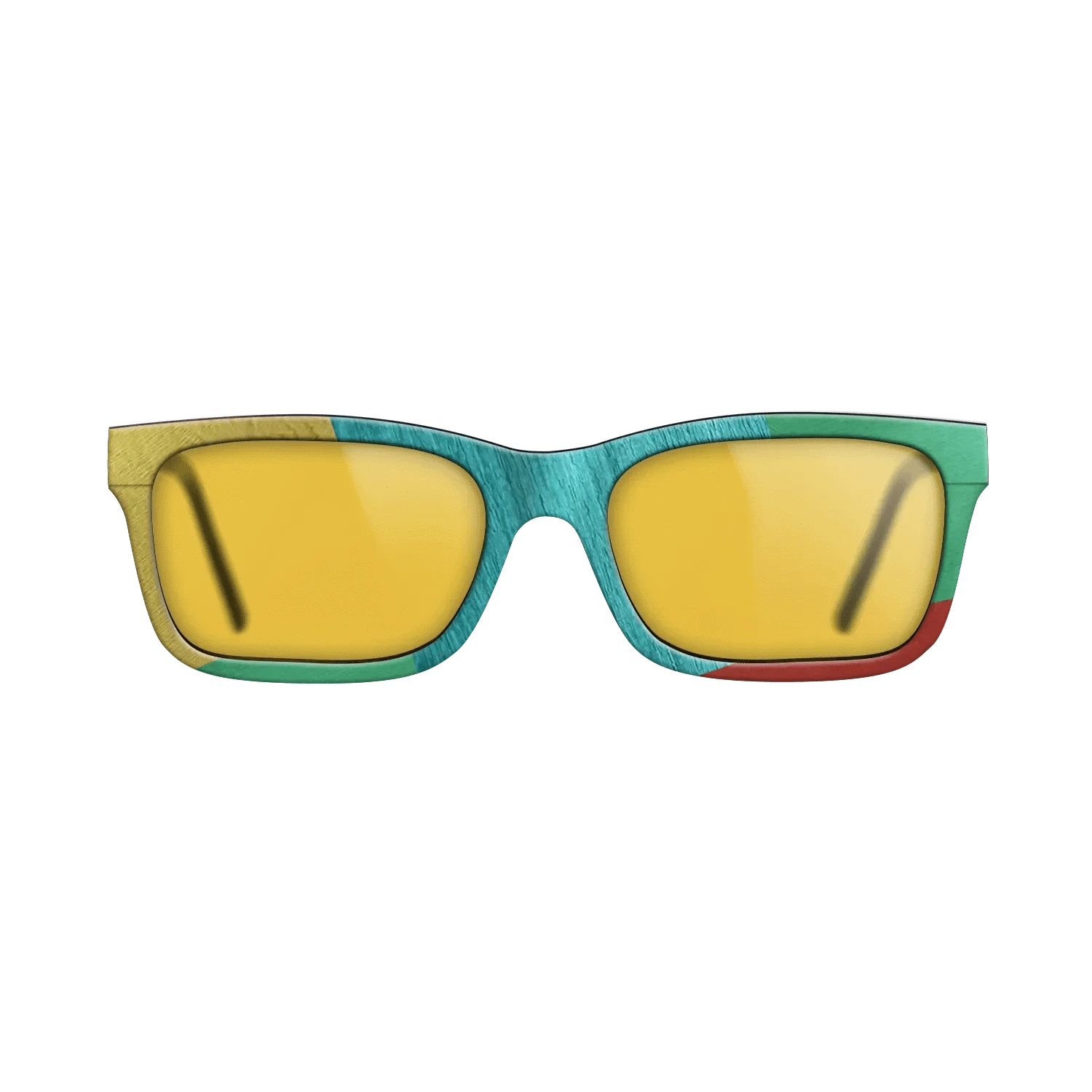 Poplar Dyed: Yellow,Poplar Dyed: Turquoise,Poplar Dyed: Blue Denim,Poplar Dyed: Green: Mosaic - The Sage - Rectangle - 1195 - SIRIS wood optic