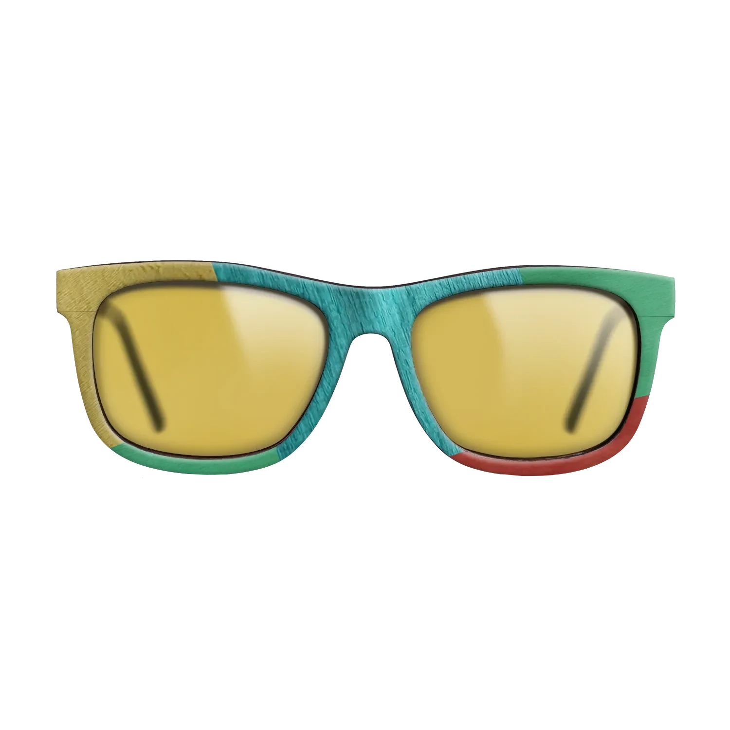 Poplar Dyed: Yellow,Poplar Dyed: Turquoise,Poplar Dyed: Blue Denim,Poplar Dyed: Green: Mosaic - The Hero - Square - 1195 - SIRIS wood optic
