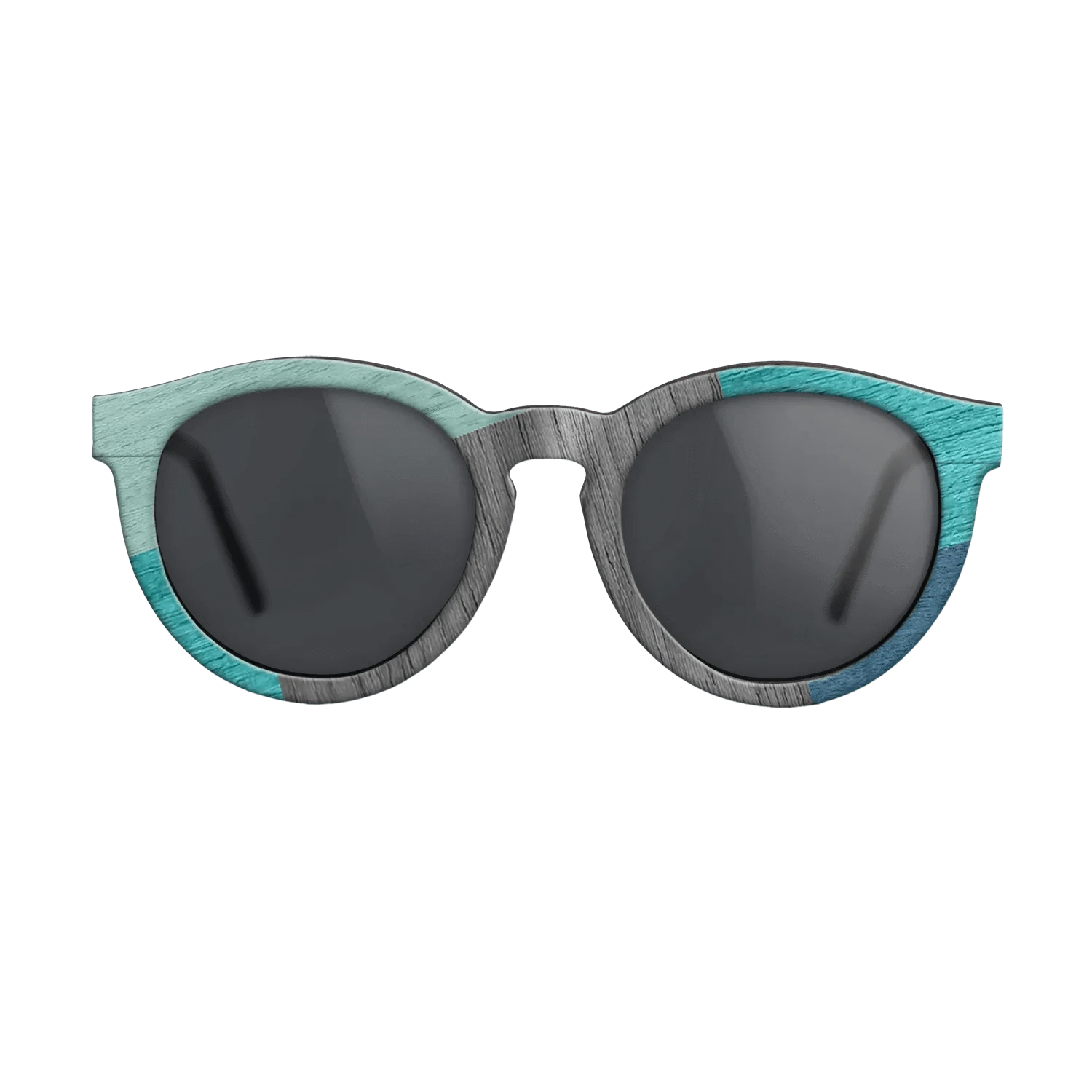 Poplar Dyed: Baby Blue,Poplar Dyed: Turquoise,Grey Oak,Poplar Dyed: Blue Denim: Mosaic - The Rebel - Round - 1777 - SIRIS wood optic