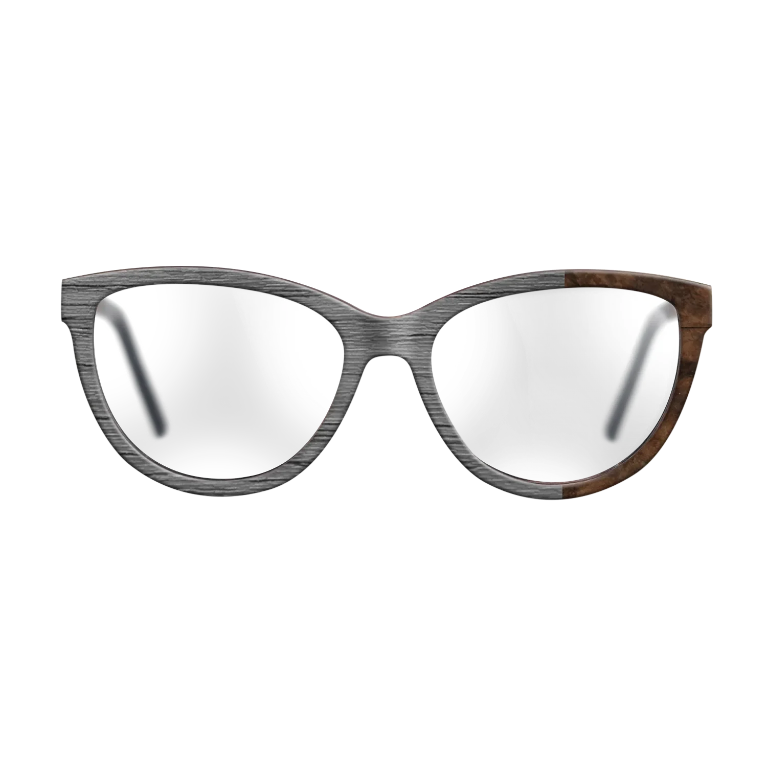 Dyed Poplar: Gray, Walnut Burl: DiCut Noir - The Maiden - Cat - SIRIS wood optic