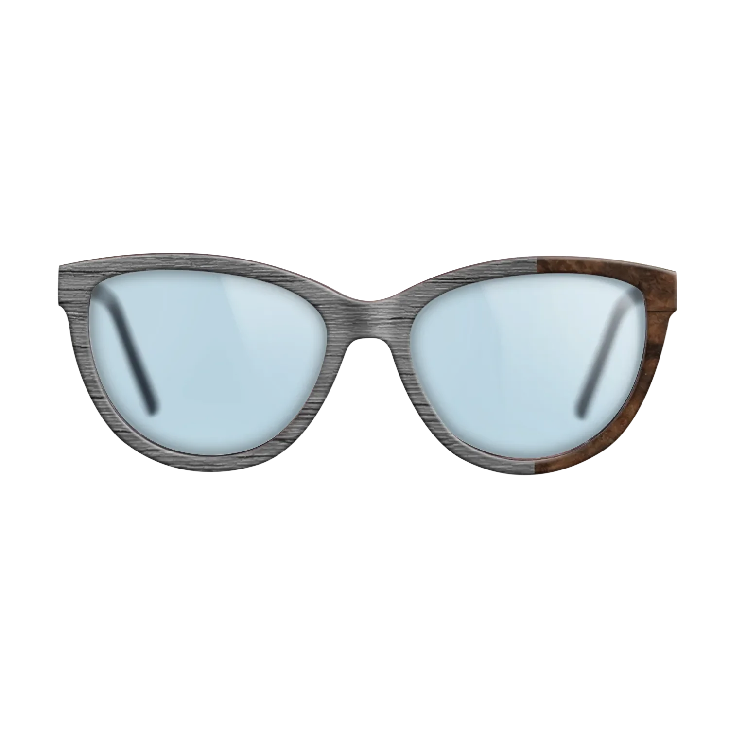 Dyed Poplar: Gray, Walnut Burl: DiCut Noir - The Maiden - Cat - SIRIS wood optic