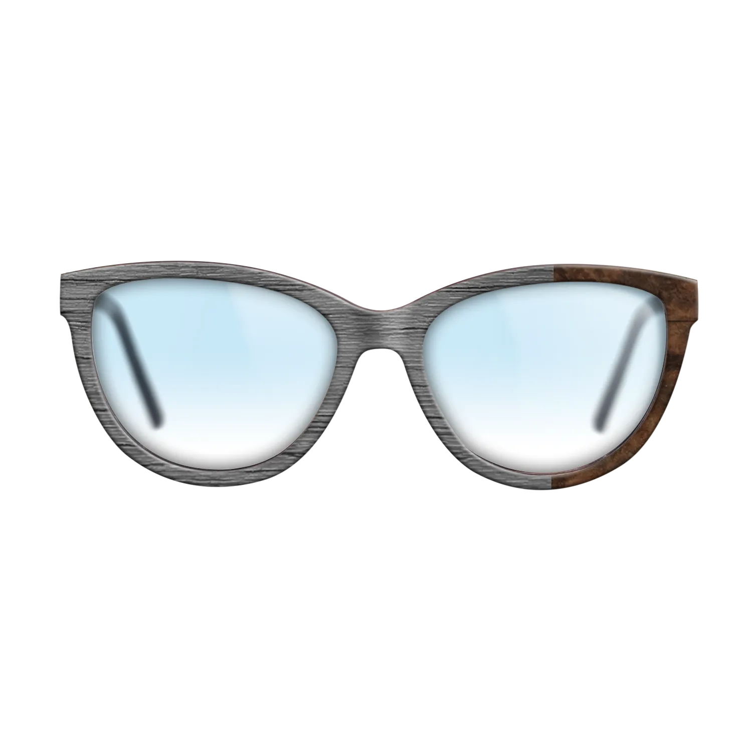 Dyed Poplar: Gray, Walnut Burl: DiCut Noir - The Maiden - Cat - SIRIS wood optic