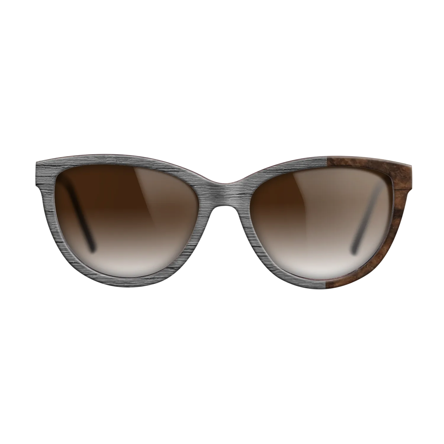 Dyed Poplar: Gray, Walnut Burl: DiCut Noir - The Maiden - Cat - SIRIS wood optic