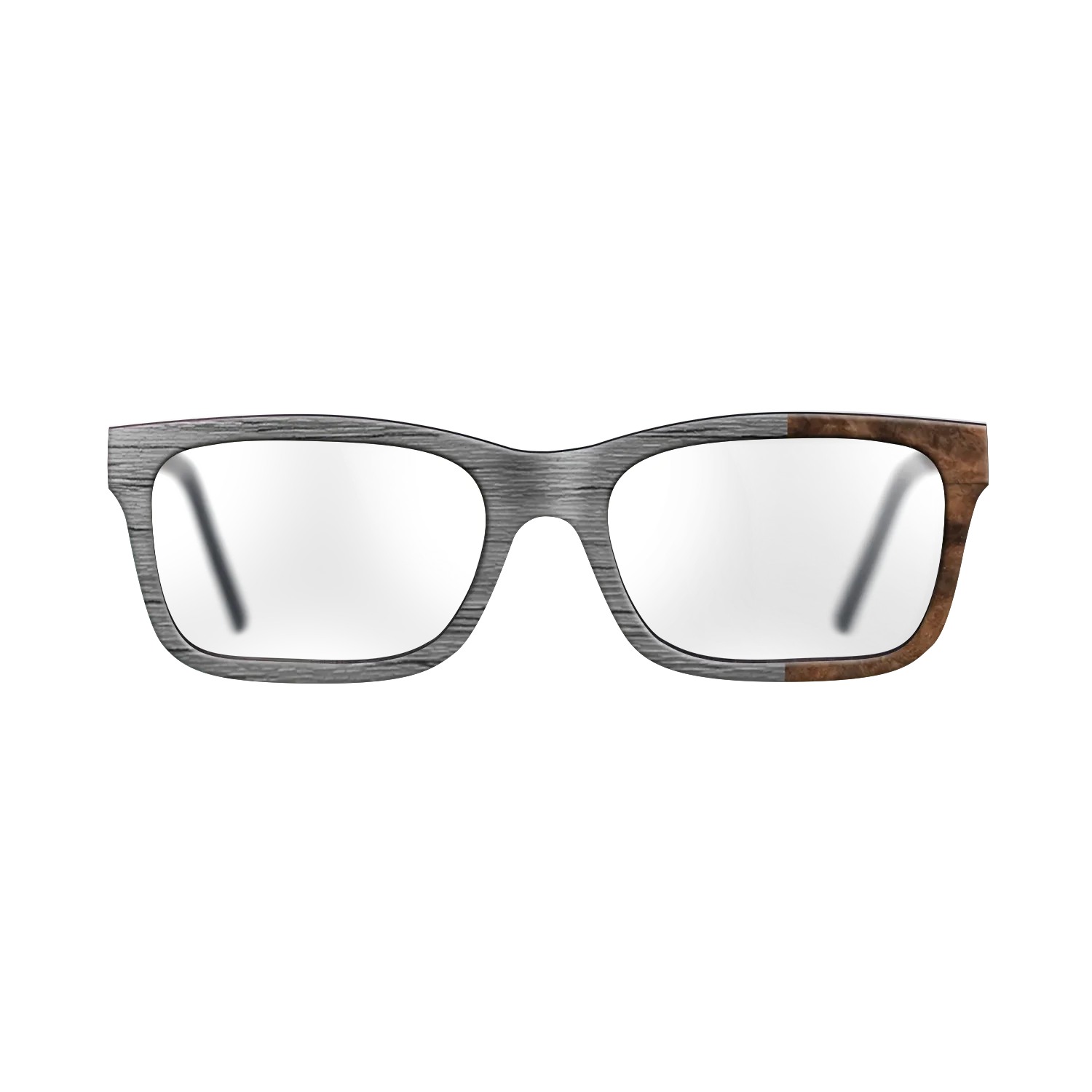 Dyed Poplar: Gray, Walnut Burl: DiCut Noir  - The Sage - Rectangle - SIRIS wood optic