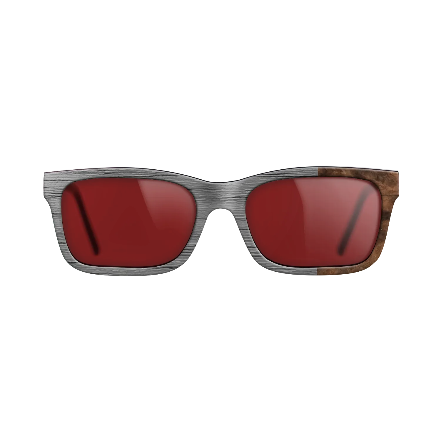 Dyed Poplar: Gray, Walnut Burl: DiCut Noir  - The Sage - Rectangle - SIRIS wood optic