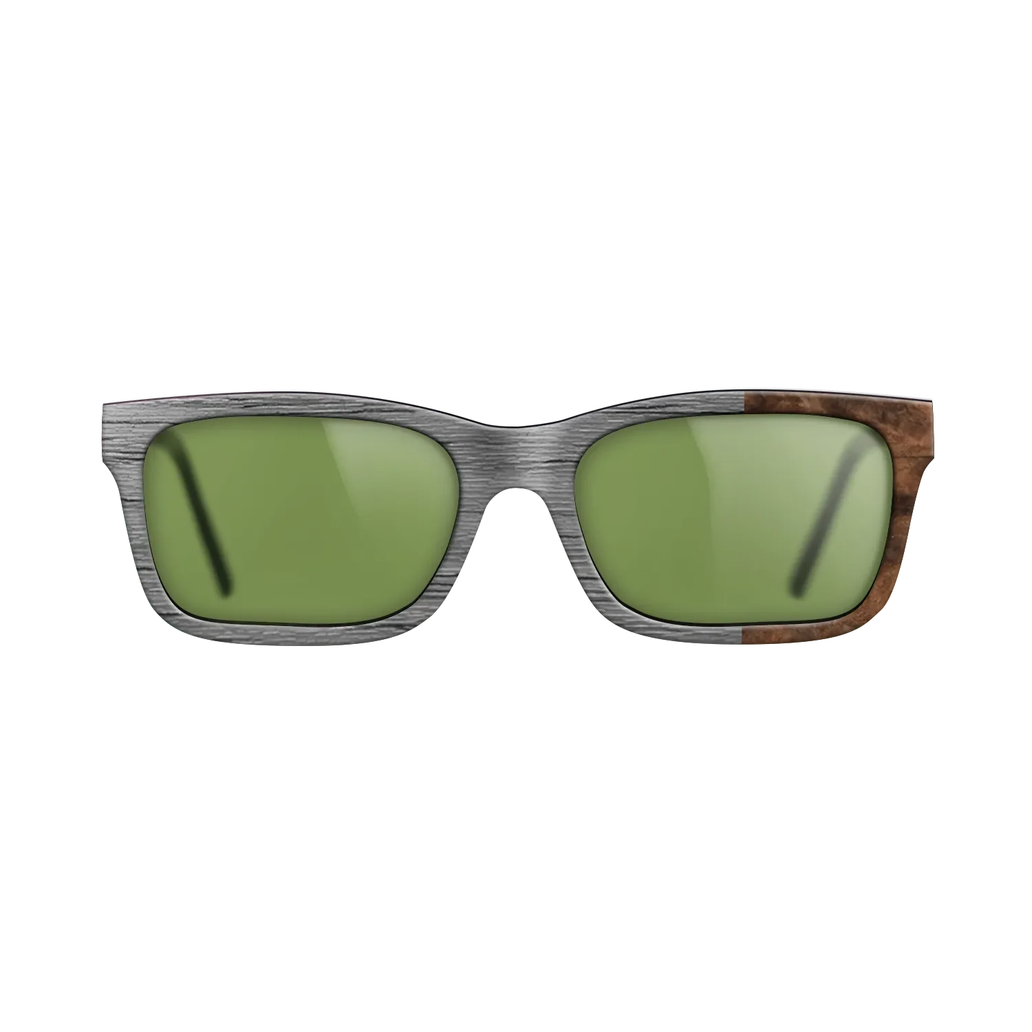 Dyed Poplar: Gray, Walnut Burl: DiCut Noir  - The Sage - Rectangle - SIRIS wood optic