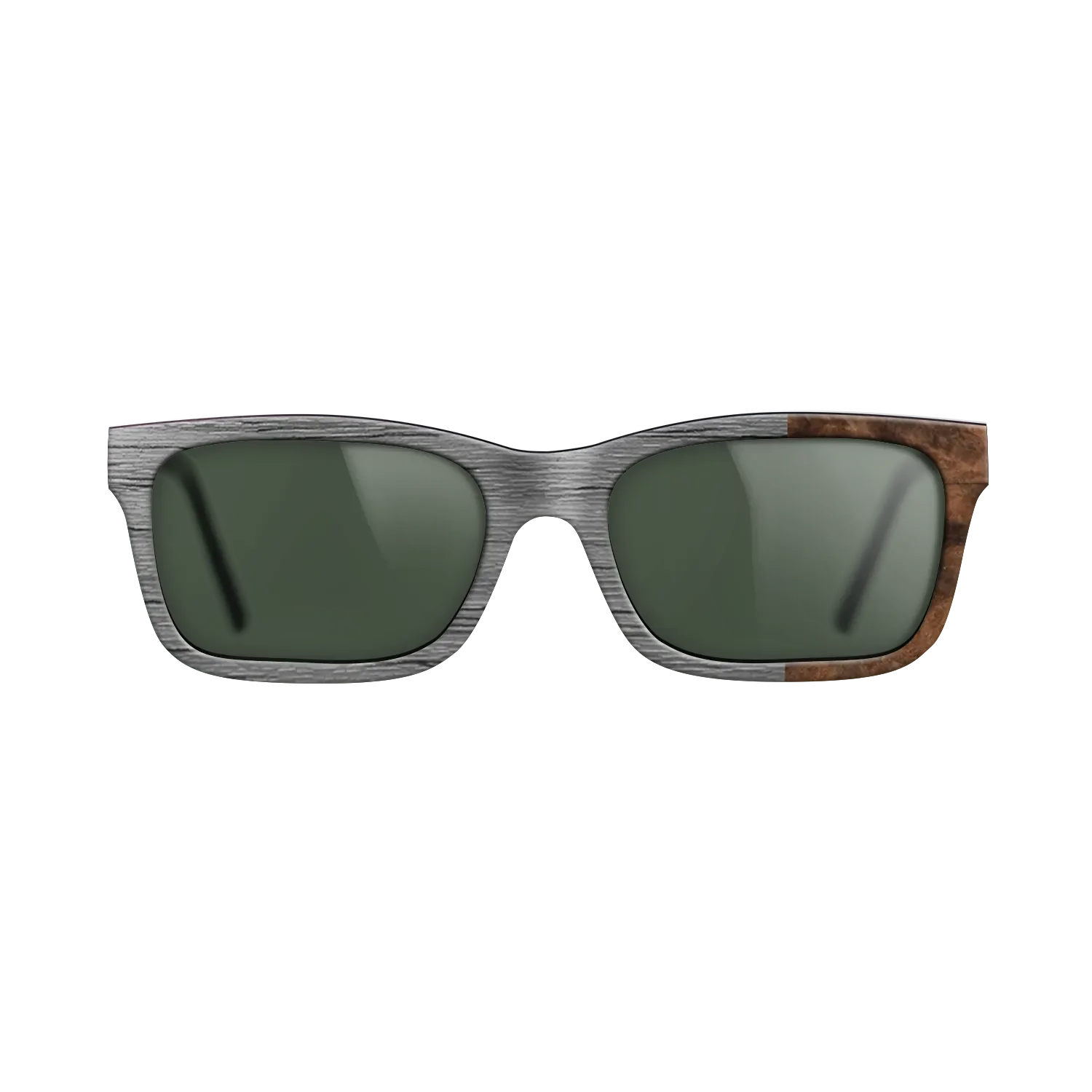Dyed Poplar: Gray, Walnut Burl: DiCut Noir  - The Sage - Rectangle - SIRIS wood optic
