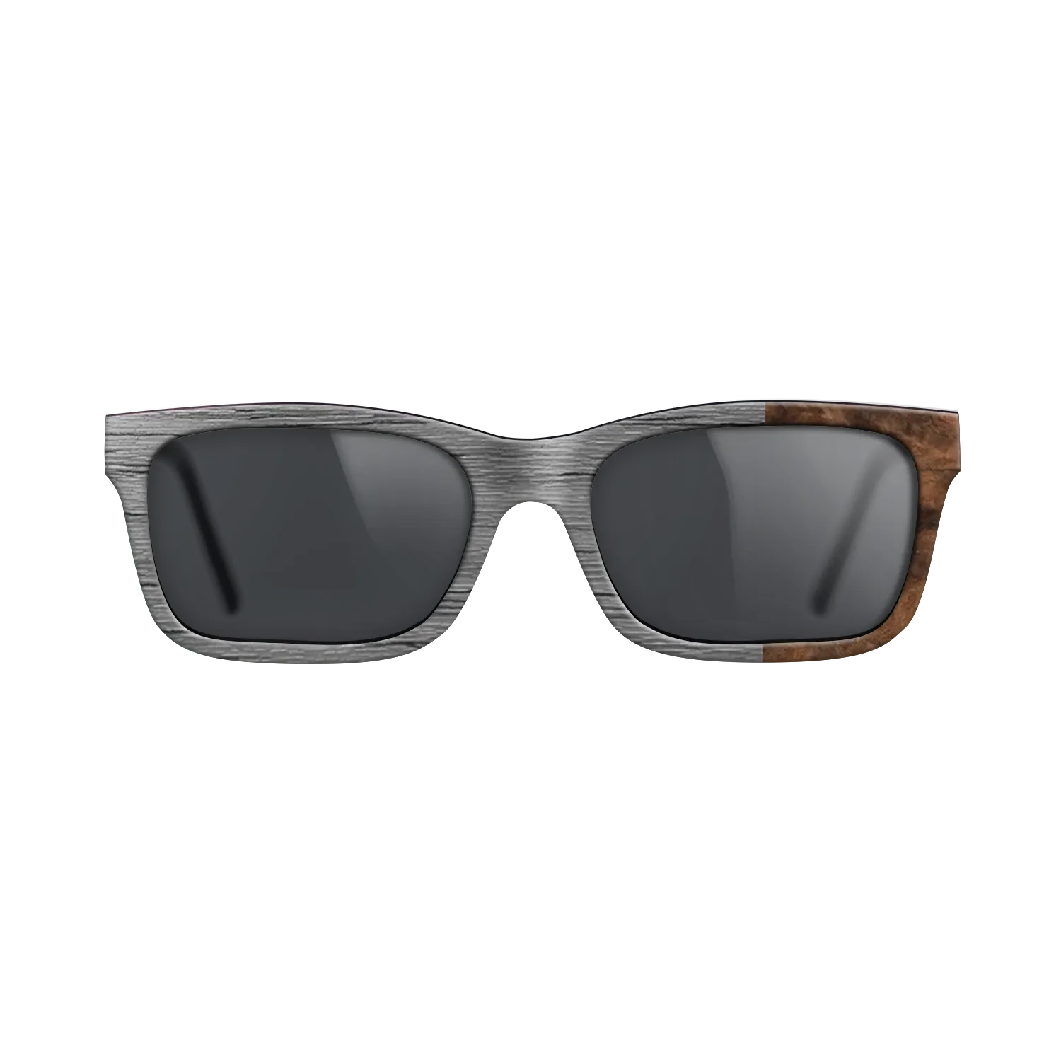 Dyed Poplar: Gray, Walnut Burl: DiCut Noir  - The Sage - Rectangle - SIRIS wood optic