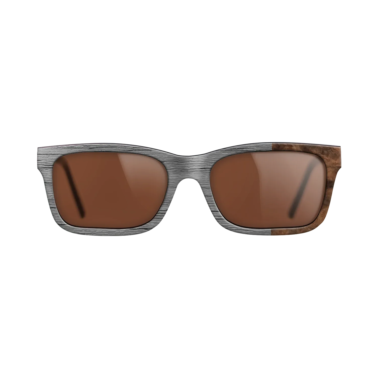 Dyed Poplar: Gray, Walnut Burl: DiCut Noir  - The Sage - Rectangle - SIRIS wood optic