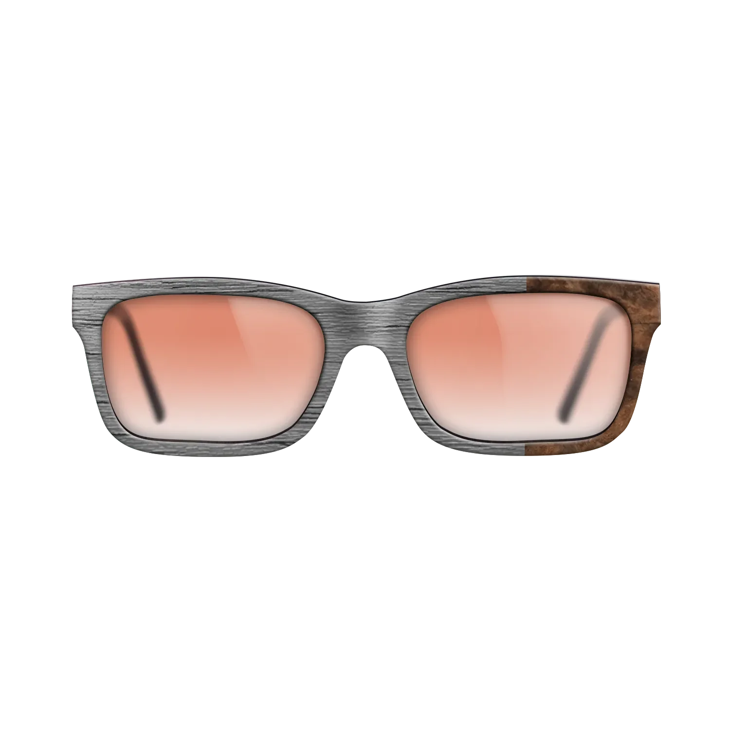 Dyed Poplar: Gray, Walnut Burl: DiCut Noir  - The Sage - Rectangle - SIRIS wood optic