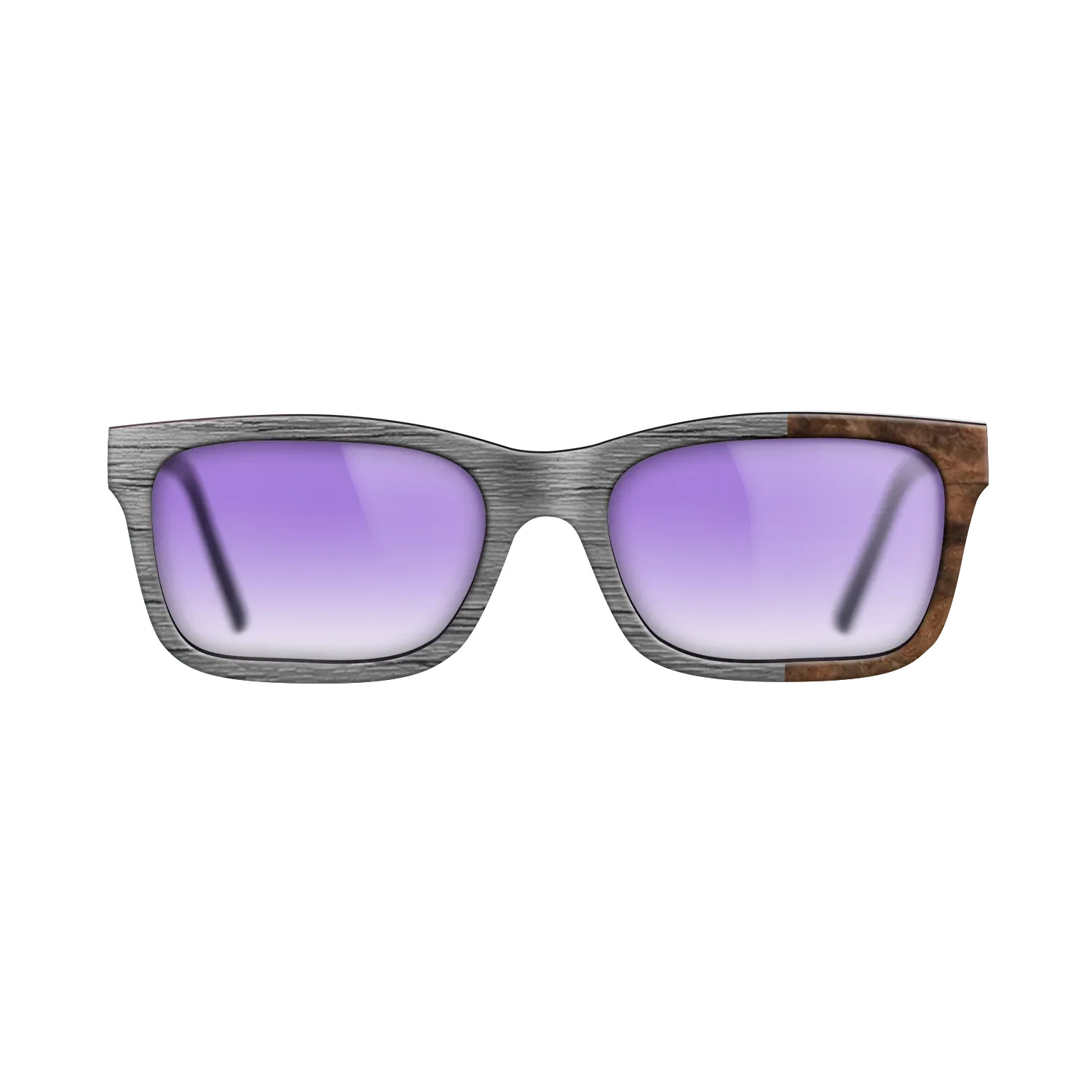 Dyed Poplar: Gray, Walnut Burl: DiCut Noir  - The Sage - Rectangle - SIRIS wood optic