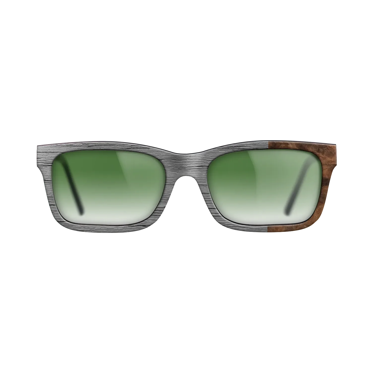 Dyed Poplar: Gray, Walnut Burl: DiCut Noir  - The Sage - Rectangle - SIRIS wood optic