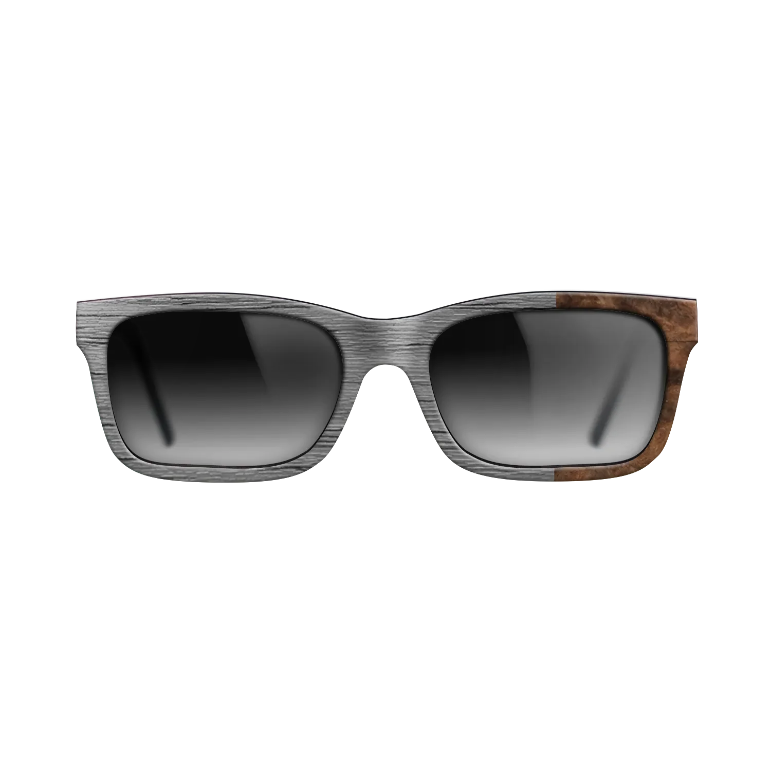 Dyed Poplar: Gray, Walnut Burl: DiCut Noir  - The Sage - Rectangle - SIRIS wood optic