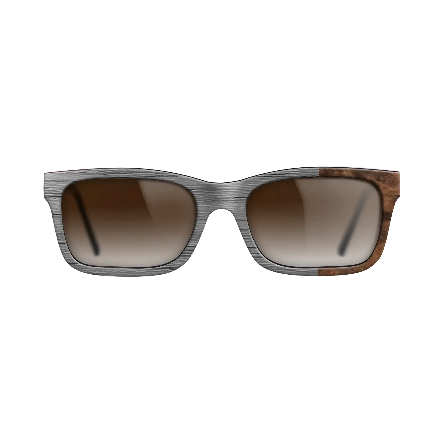 Dyed Poplar: Gray, Walnut Burl: DiCut Noir  - The Sage - Rectangle - SIRIS wood optic