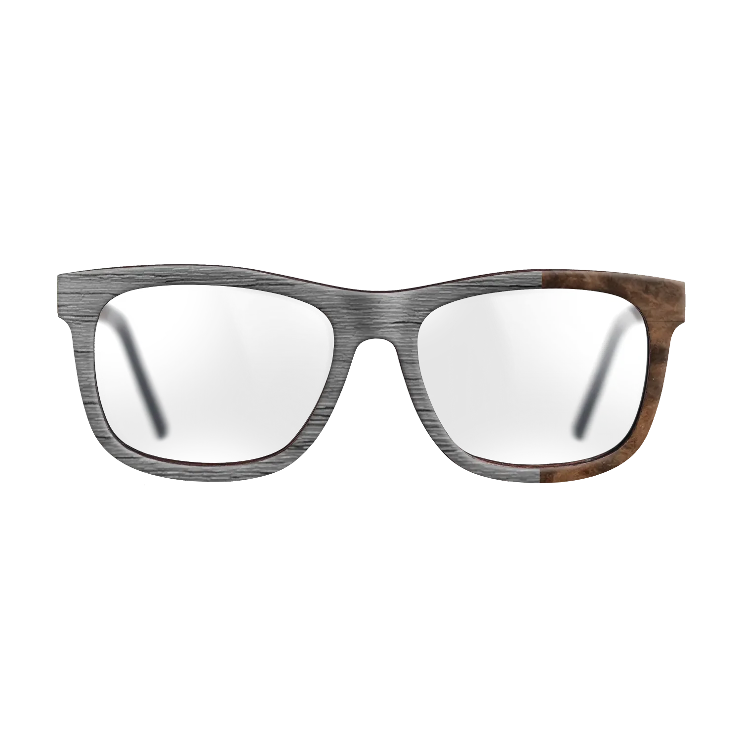 Dyed Poplar: Grey, Walnut Burl: DiCut Noir  - The Hero - Square - SIRIS wood optic