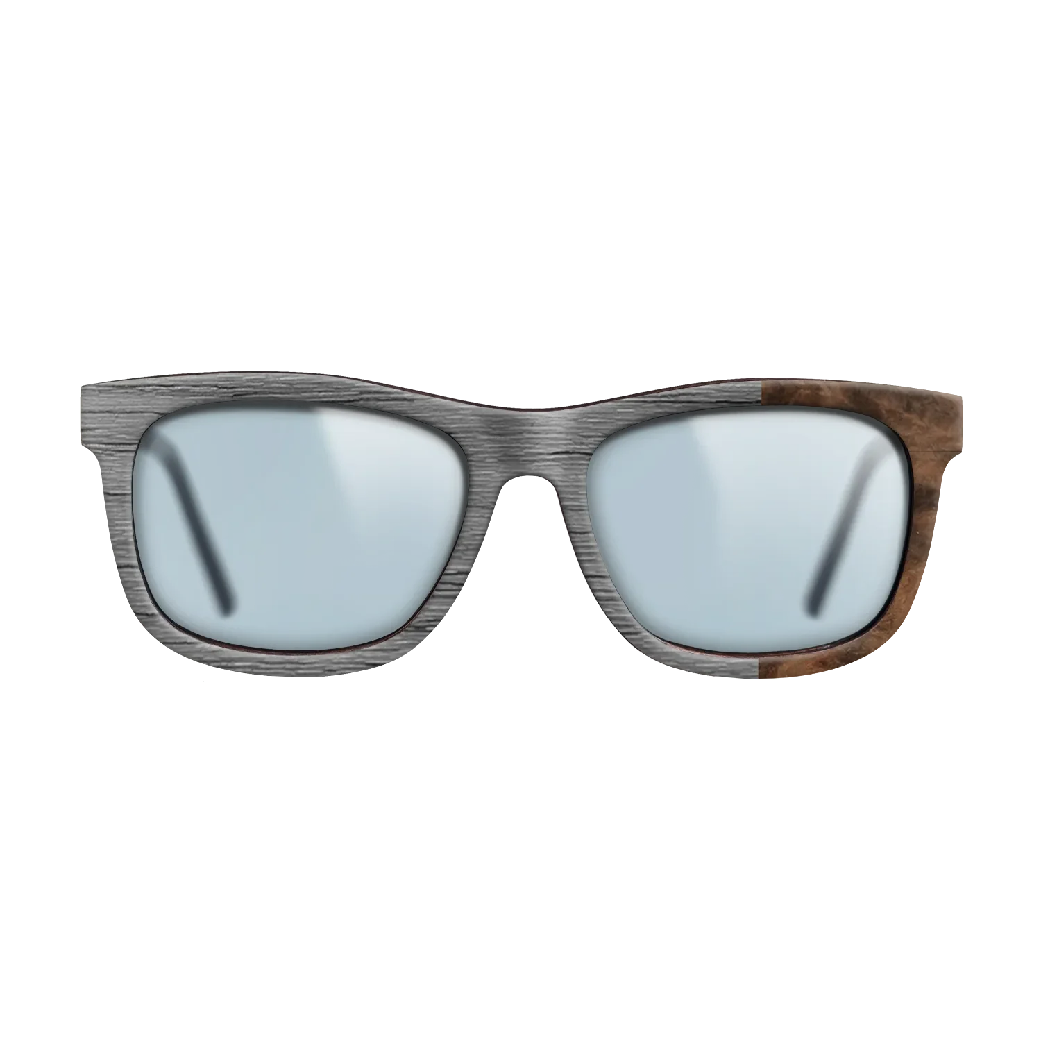 Dyed Poplar: Grey, Walnut Burl: DiCut Noir  - The Hero - Square - SIRIS wood optic