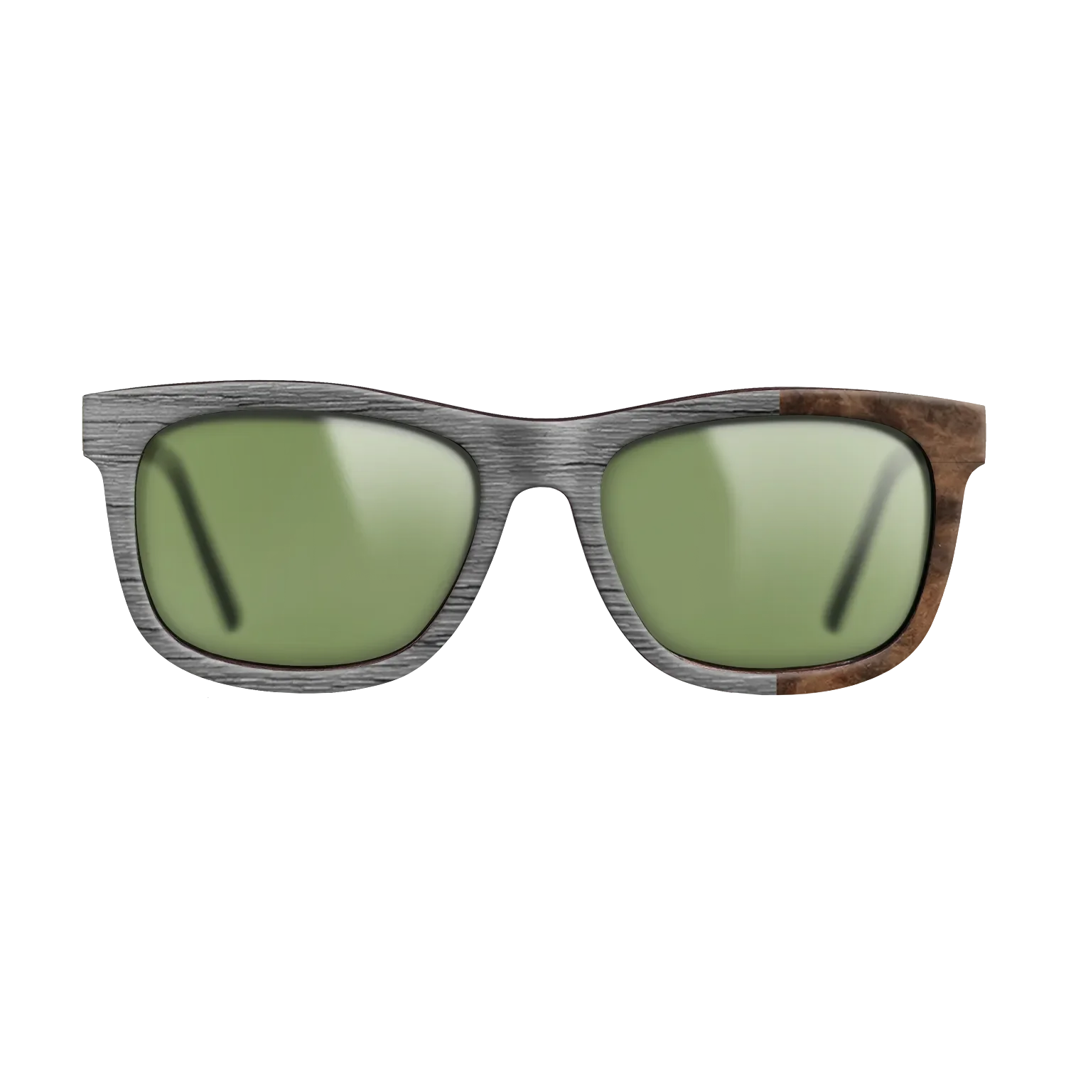 Dyed Poplar: Grey, Walnut Burl: DiCut Noir  - The Hero - Square - SIRIS wood optic