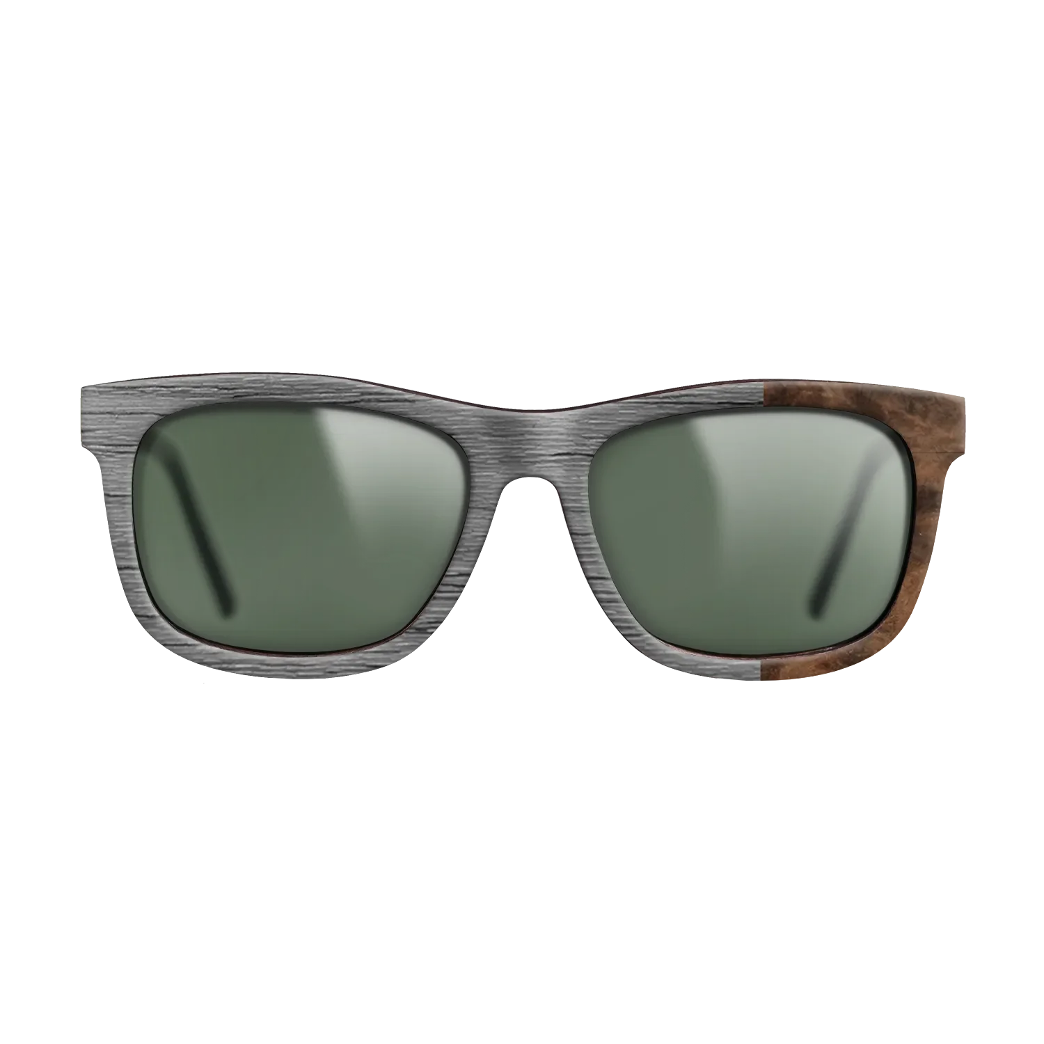 Dyed Poplar: Grey, Walnut Burl: DiCut Noir  - The Hero - Square - SIRIS wood optic