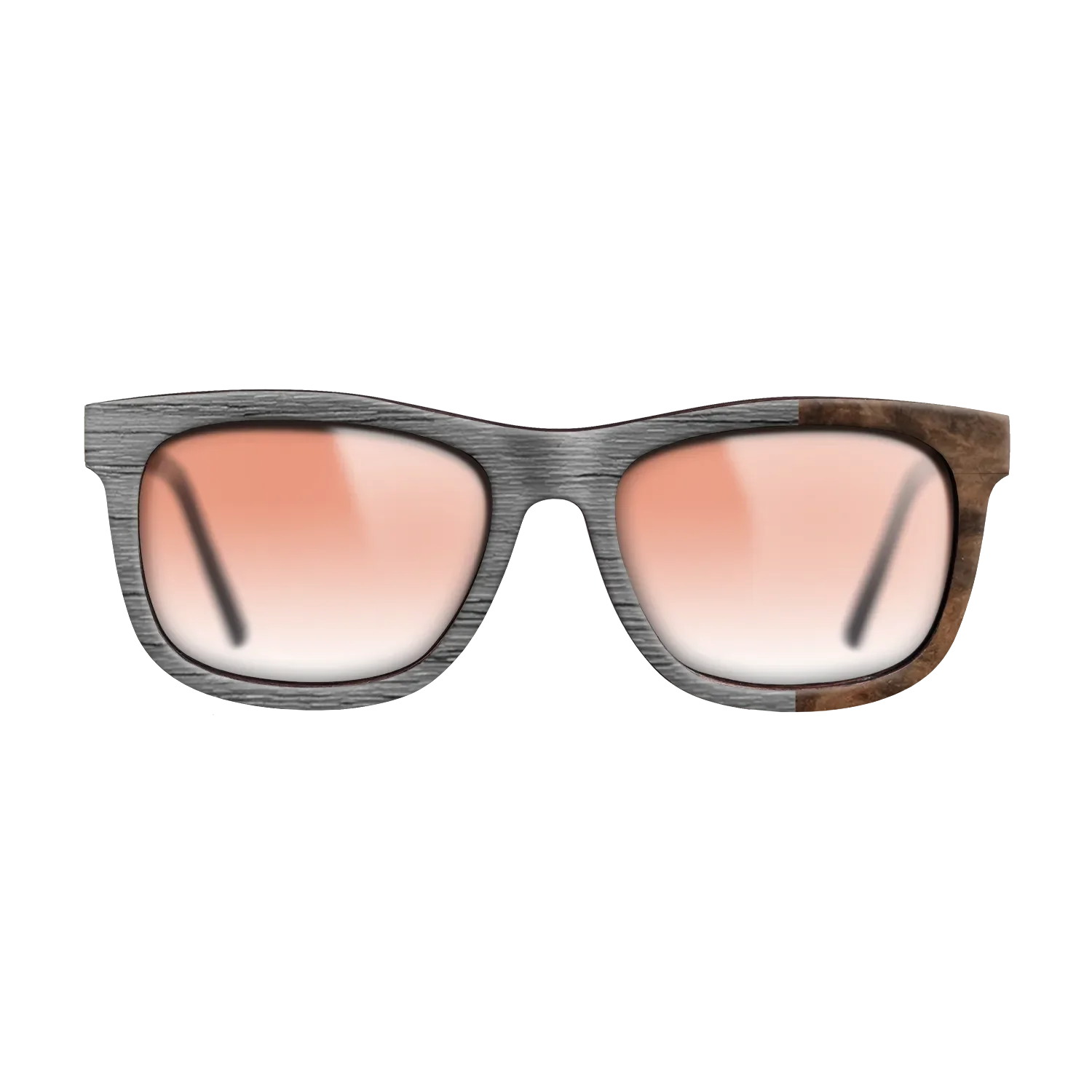 Dyed Poplar: Grey, Walnut Burl: DiCut Noir  - The Hero - Square - SIRIS wood optic