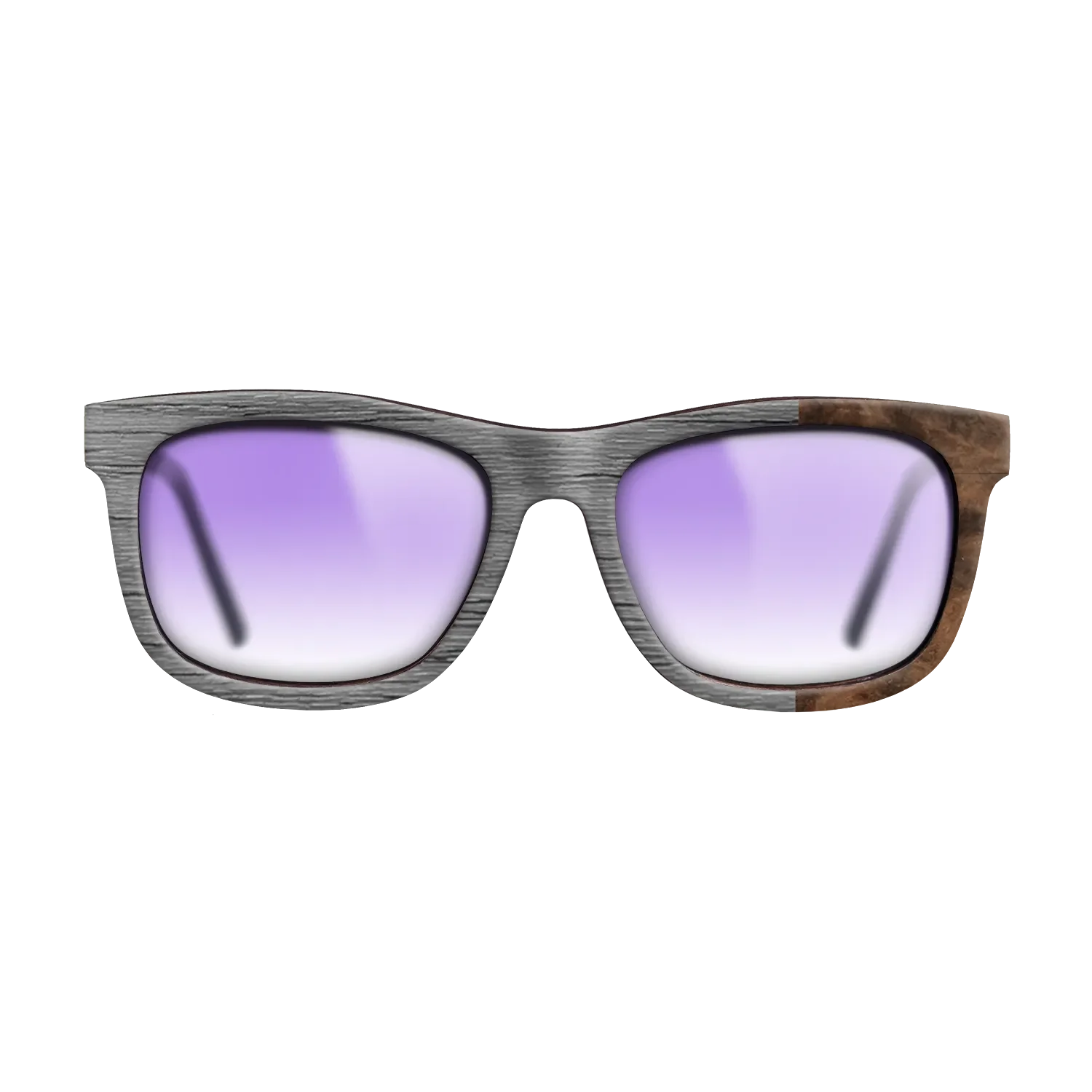 Dyed Poplar: Grey, Walnut Burl: DiCut Noir  - The Hero - Square - SIRIS wood optic