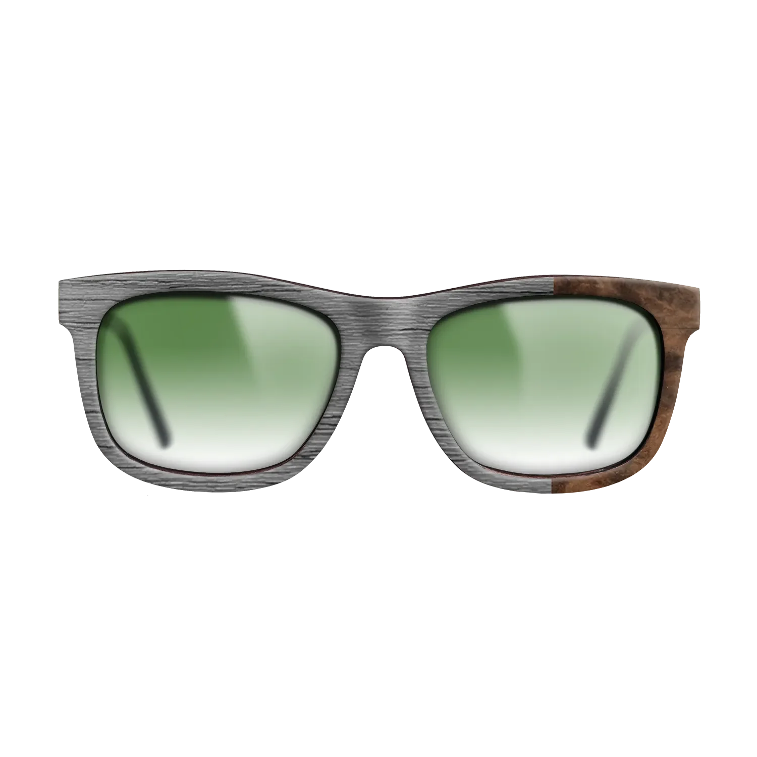 Dyed Poplar: Grey, Walnut Burl: DiCut Noir  - The Hero - Square - SIRIS wood optic