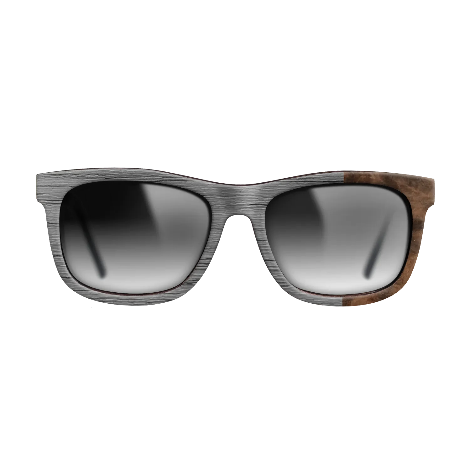 Dyed Poplar: Grey, Walnut Burl: DiCut Noir  - The Hero - Square - SIRIS wood optic