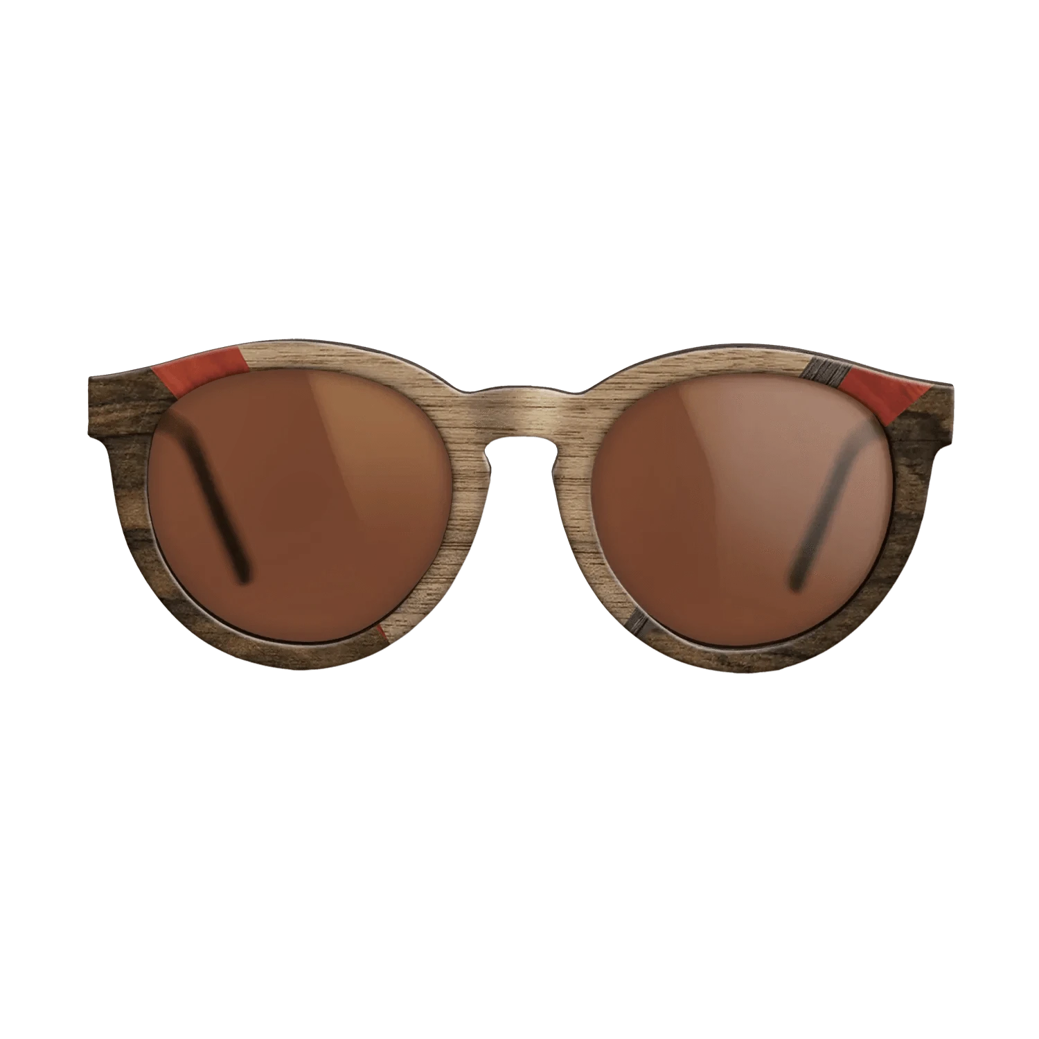 Walnut: Straight Grain,Poplar Dyed: Red,Fumed Oak,Ziricote Dark Quartered: Geometric - The Rebel - Round - 692 - SIRIS wood optic