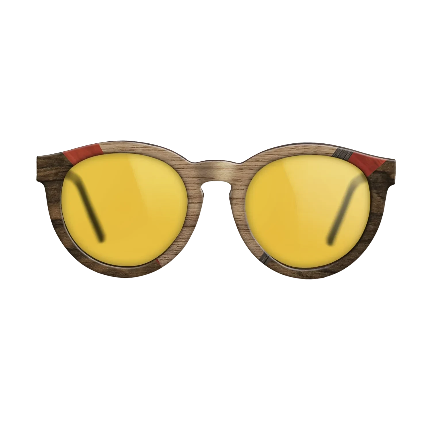 Walnut: Straight Grain,Poplar Dyed: Red,Fumed Oak,Ziricote Dark Quartered: Geometric - The Rebel - Round - 692 - SIRIS wood optic