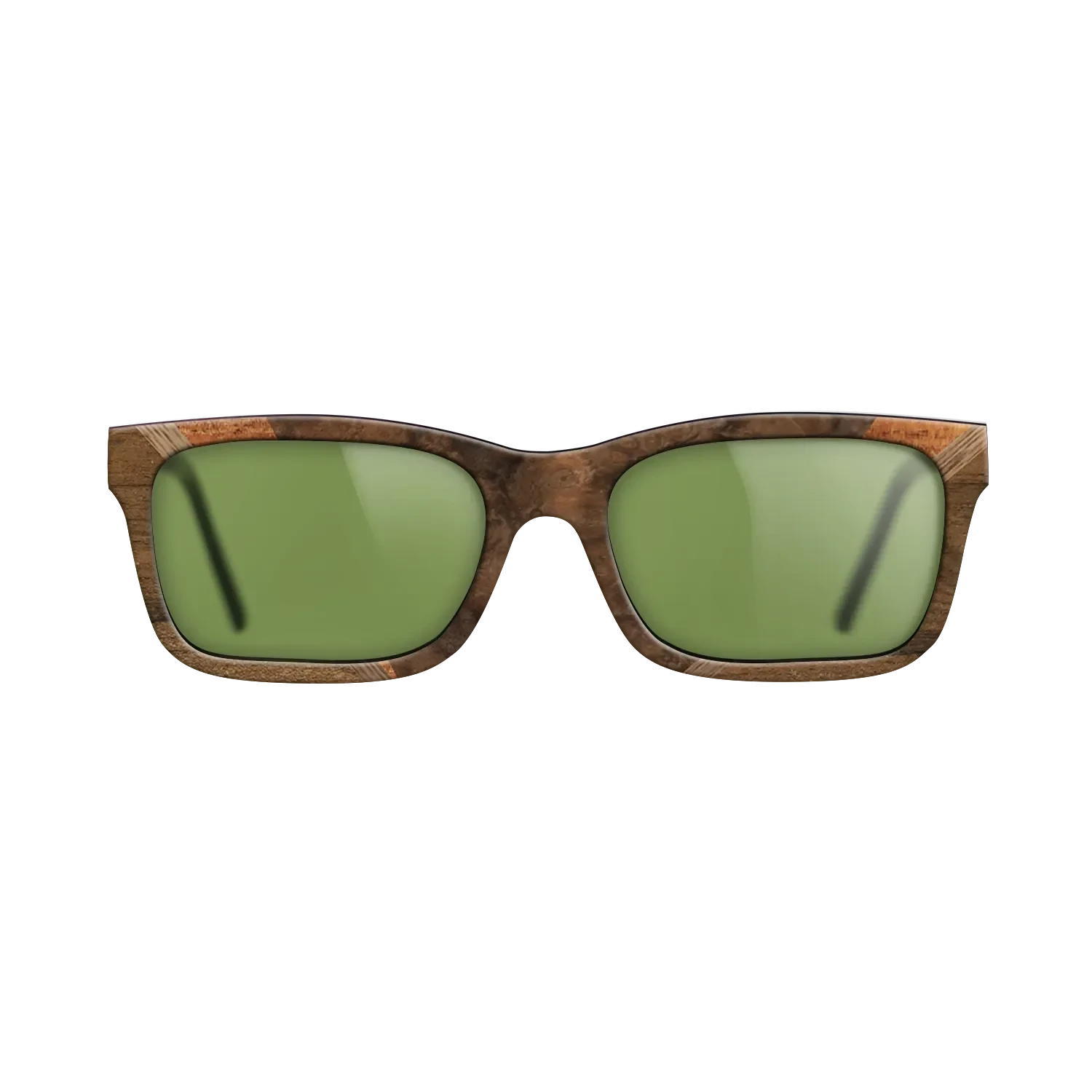 Walnut Burl,Ziricote Light Quartered,Walnut: Straight Grain,Koa: Geometric - The Sage - Rectangle - 1337 - SIRIS wood optic