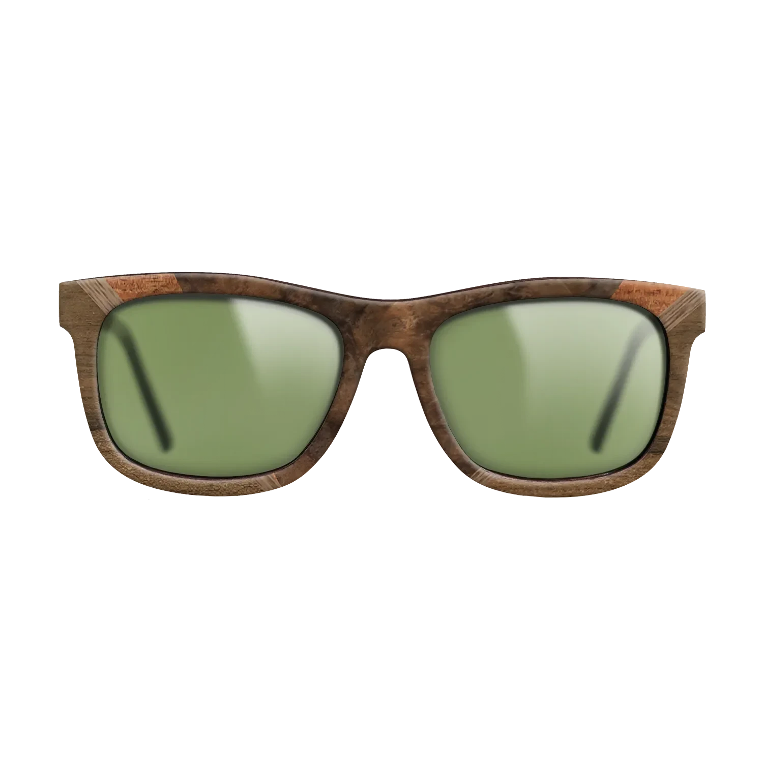 Walnut Burl,Ziricote Light Quartered,Walnut: Straight Grain,Koa: Geometric - The Hero - Square - 1337 - SIRIS wood optic