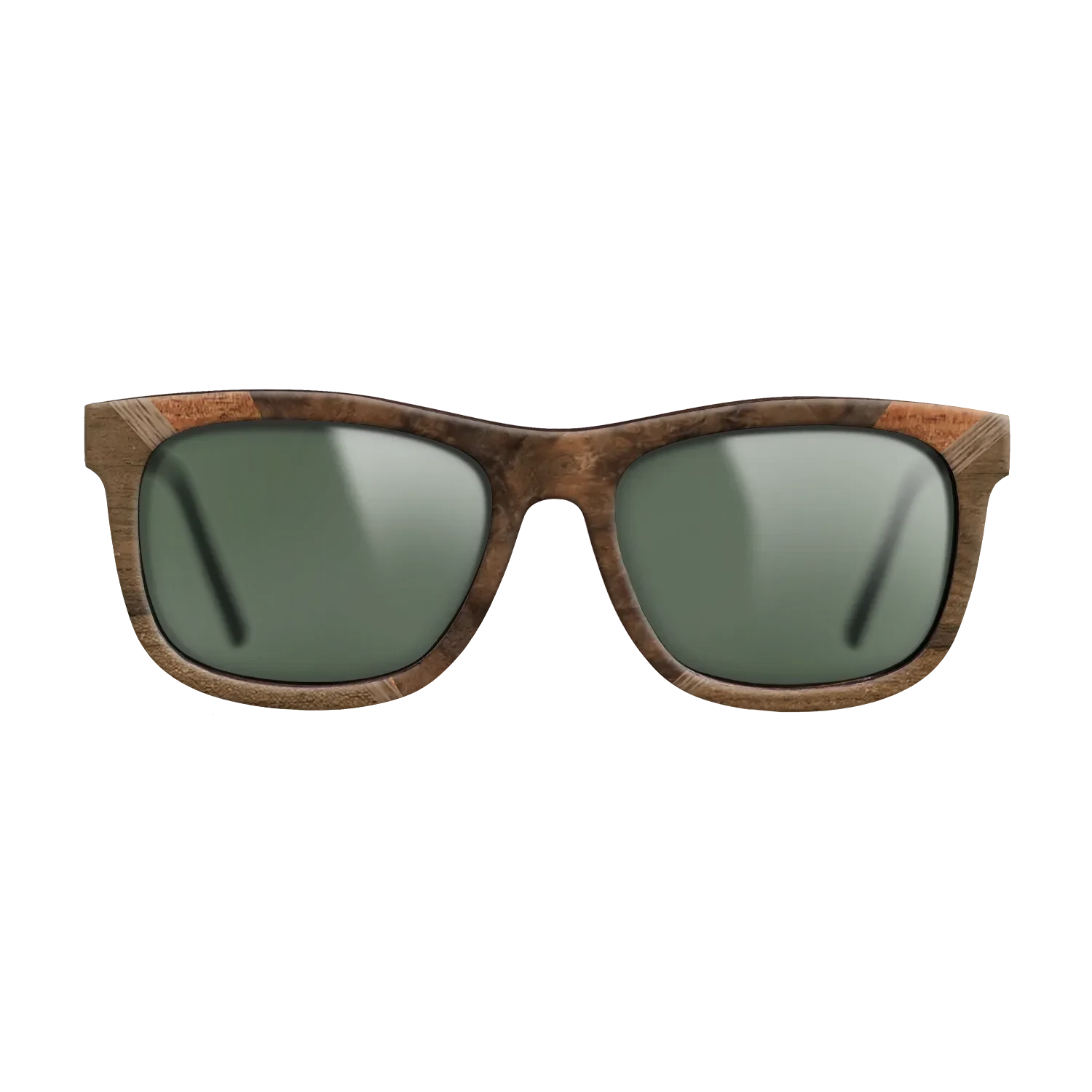 Walnut Burl,Ziricote Light Quartered,Walnut: Straight Grain,Koa: Geometric - The Hero - Square - 1337 - SIRIS wood optic