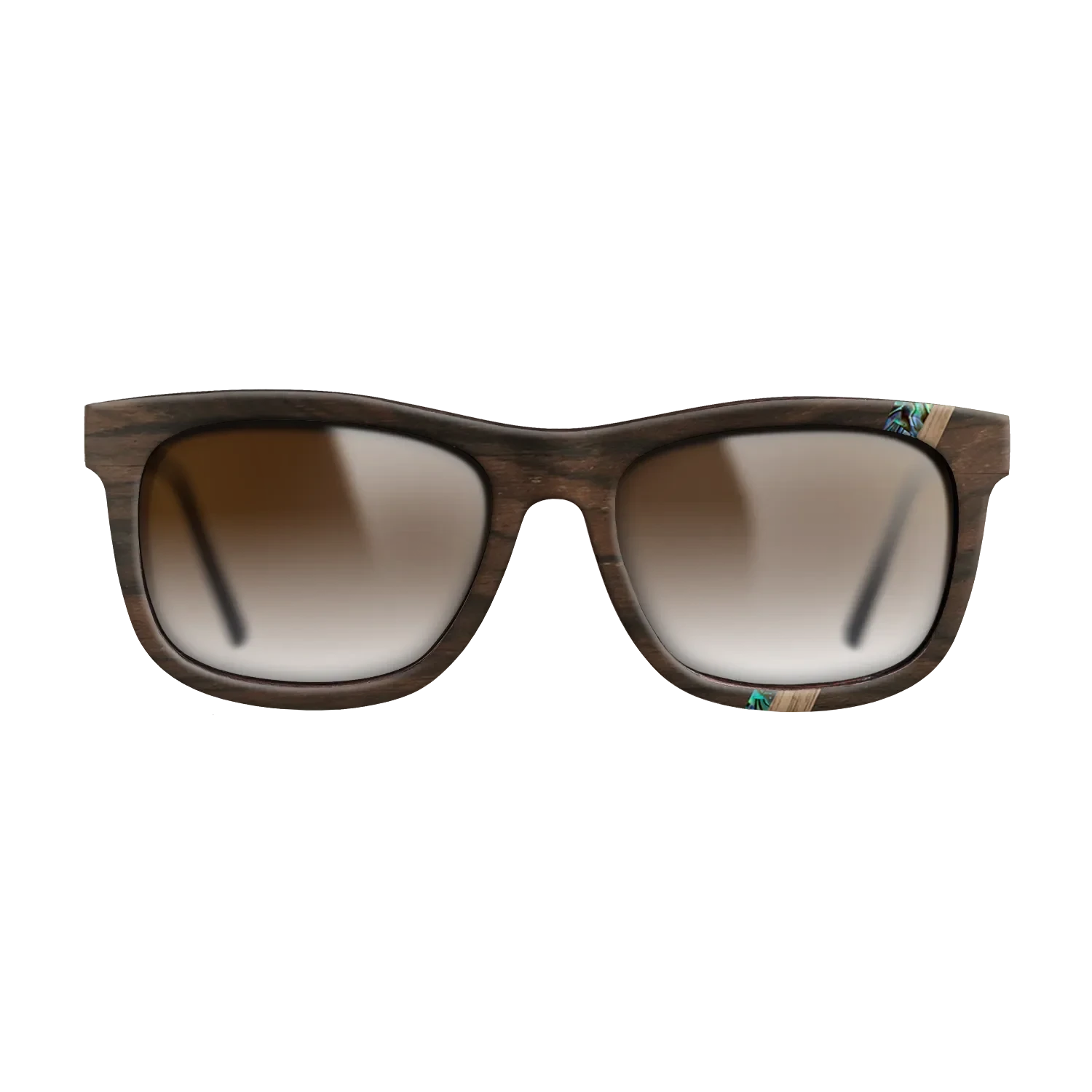 Ziricote Dark Quartered,Walnut: Straight Grain,Abalone Shell,Fumed Oak: Fractal - The Hero - Square - 1227 - SIRIS wood optic