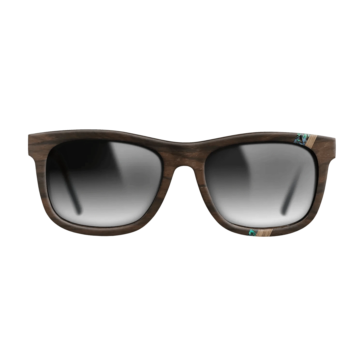 Ziricote Dark Quartered,Walnut: Straight Grain,Abalone Shell,Fumed Oak: Fractal - The Hero - Square - 1227 - SIRIS wood optic